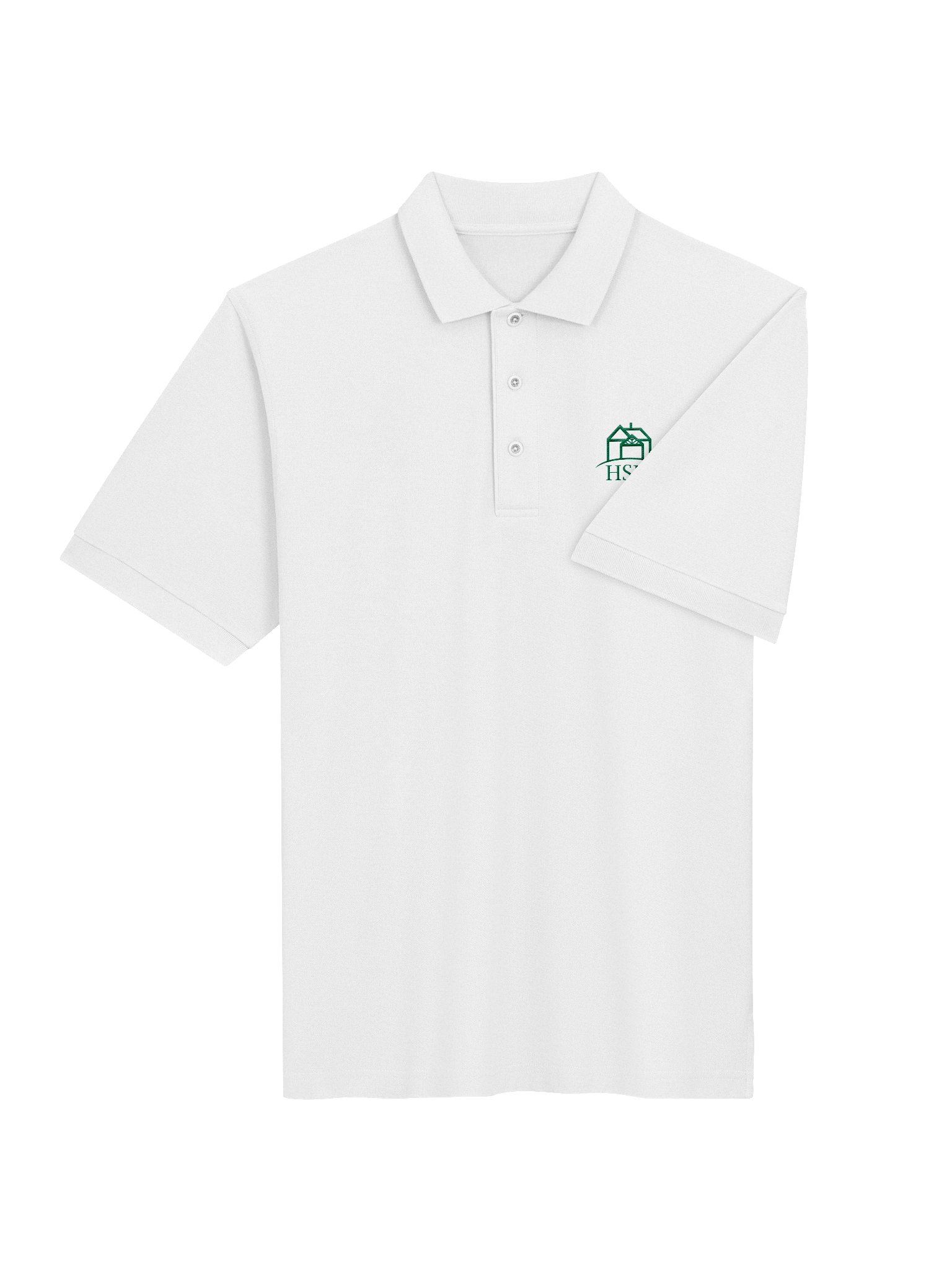 HSRI Polo Shirt - White - Green Embroidered product image (4)
