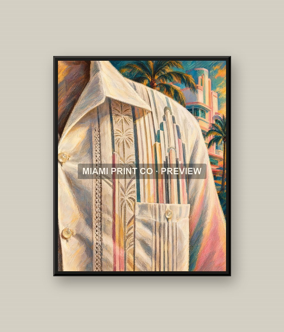 Guayabera Geometry | Framed Art Print product image (1)