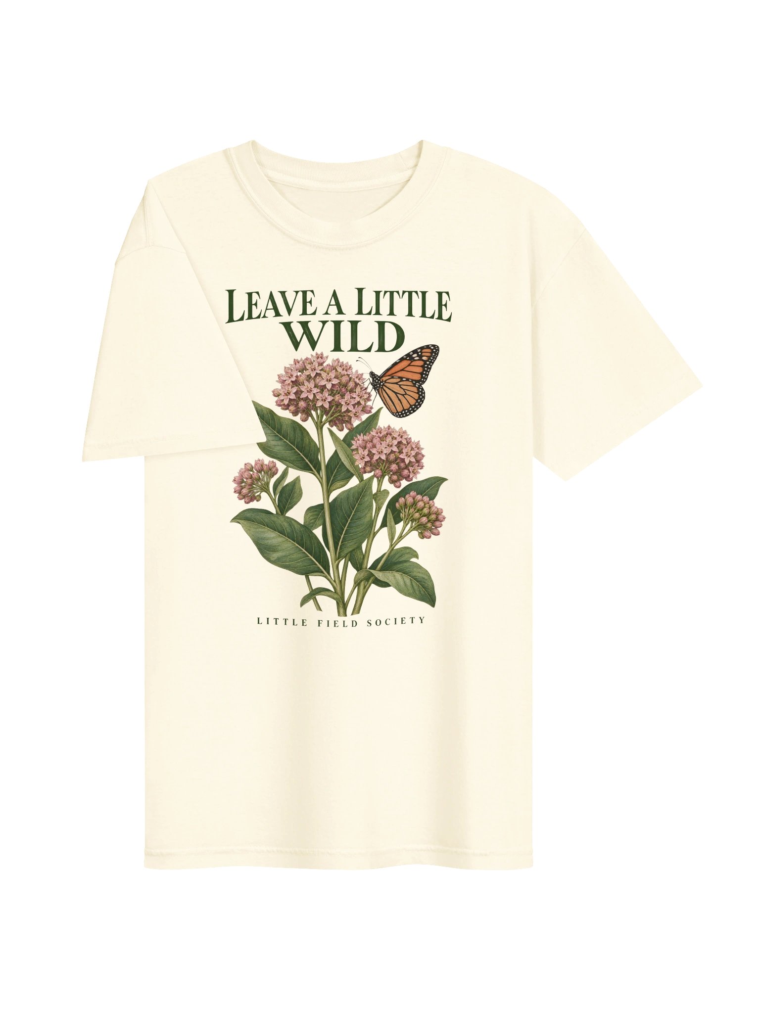 Leave a Little Wild — Milkweed & Monarch T-Shirt product image (4)