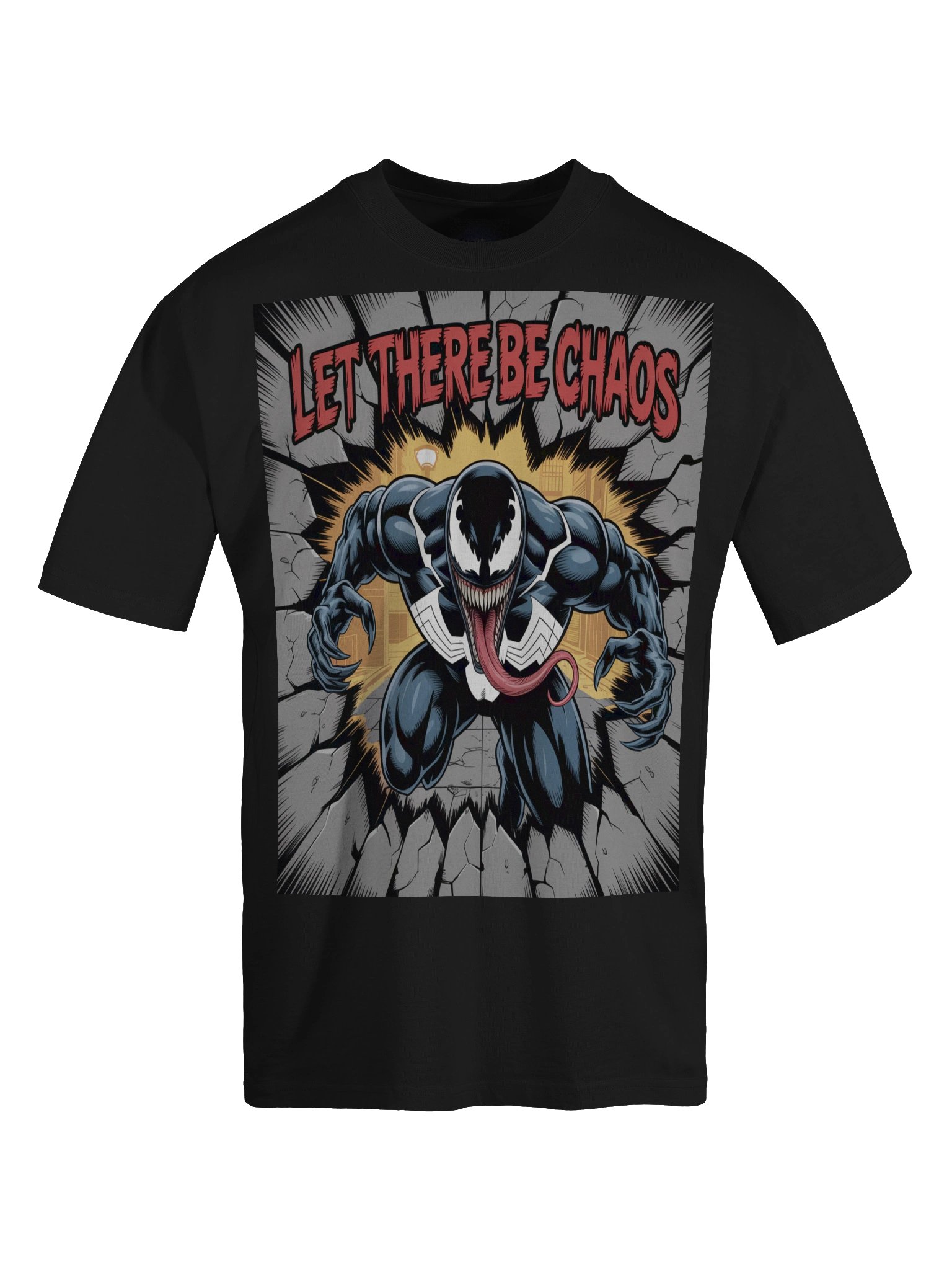 Let There Be Chaos: Venom Faded Oversized Tee product image (1)
