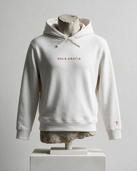 SOLA GRATIA ORGANIC-BLEND SIDE-POCKET HOODIE