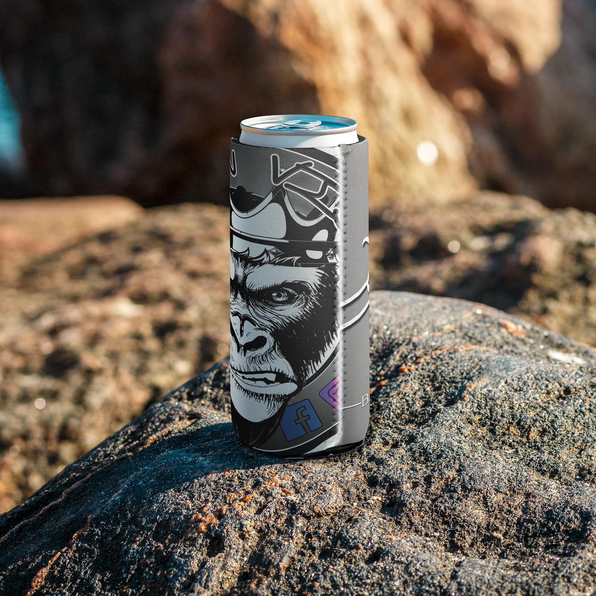 Signature 2 Gorilla Koozie - Grey (slim) product image (7)