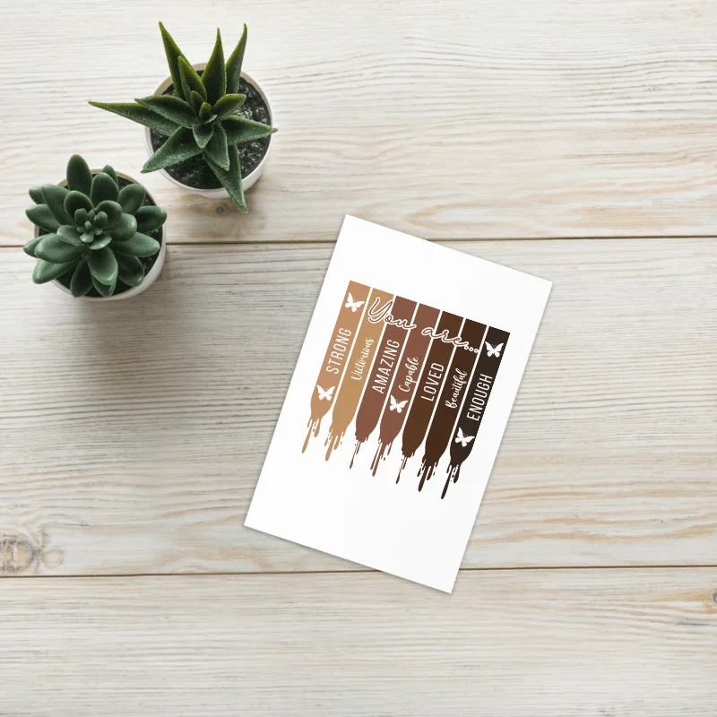 Melanin Stripes Inspirational Greeting Card product image (2)
