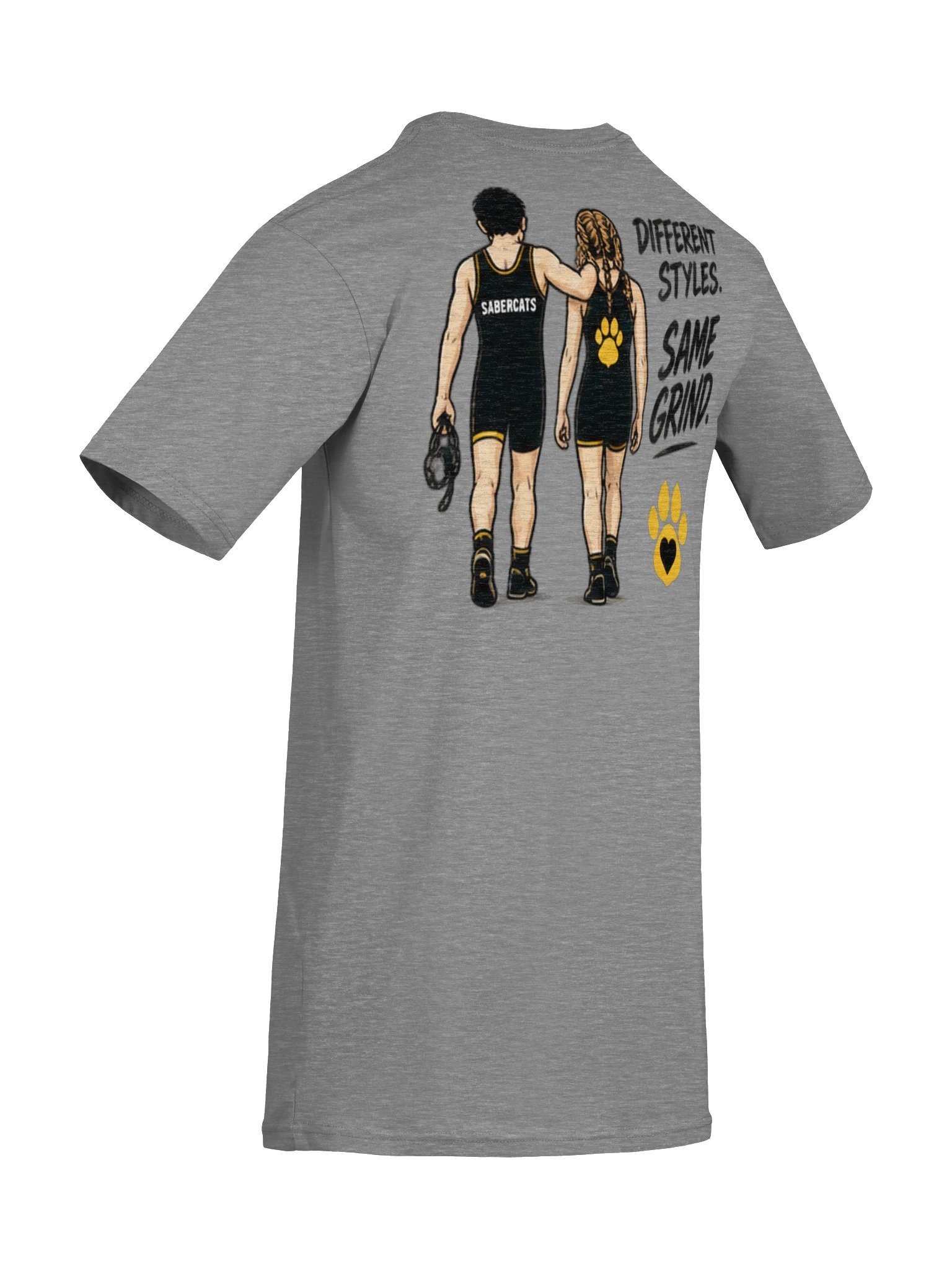 SABERCATS Different Styles Same Grind Wrestling Tee product image (67)