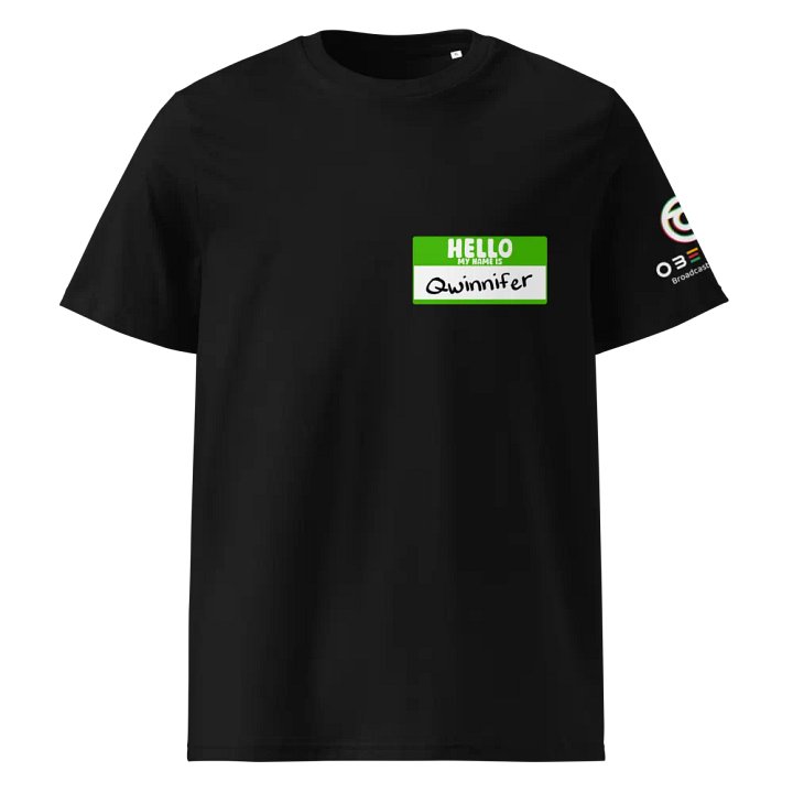 Hello, my name is Qwinnifer Organic T-Shirt product image (1)