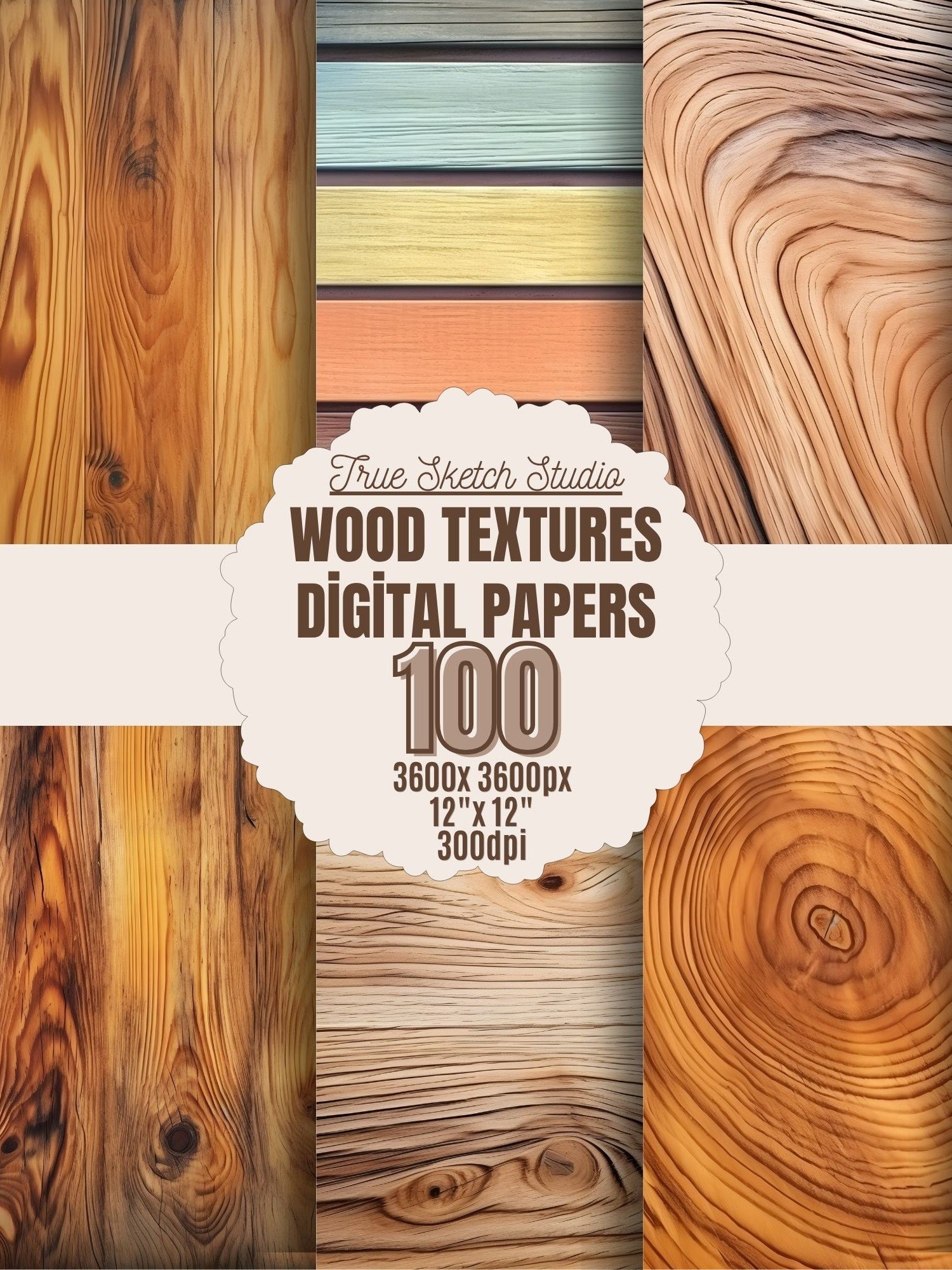 Rustic Wood Texture Digital Paper Bundle 3 product image (5)