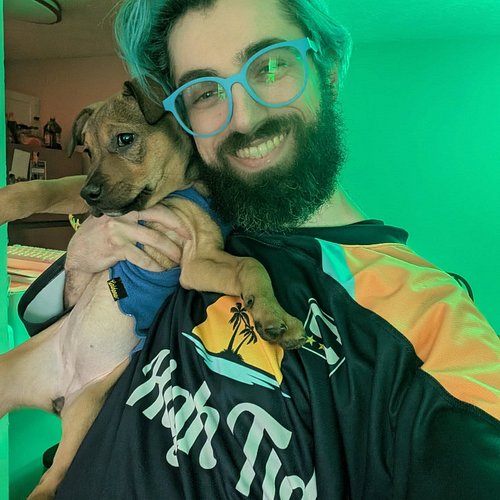The new Hockey Jersey from @hightidepapers arrived! Fits great! Nice & snug and soft af! Chewie and Montana were excited for ...