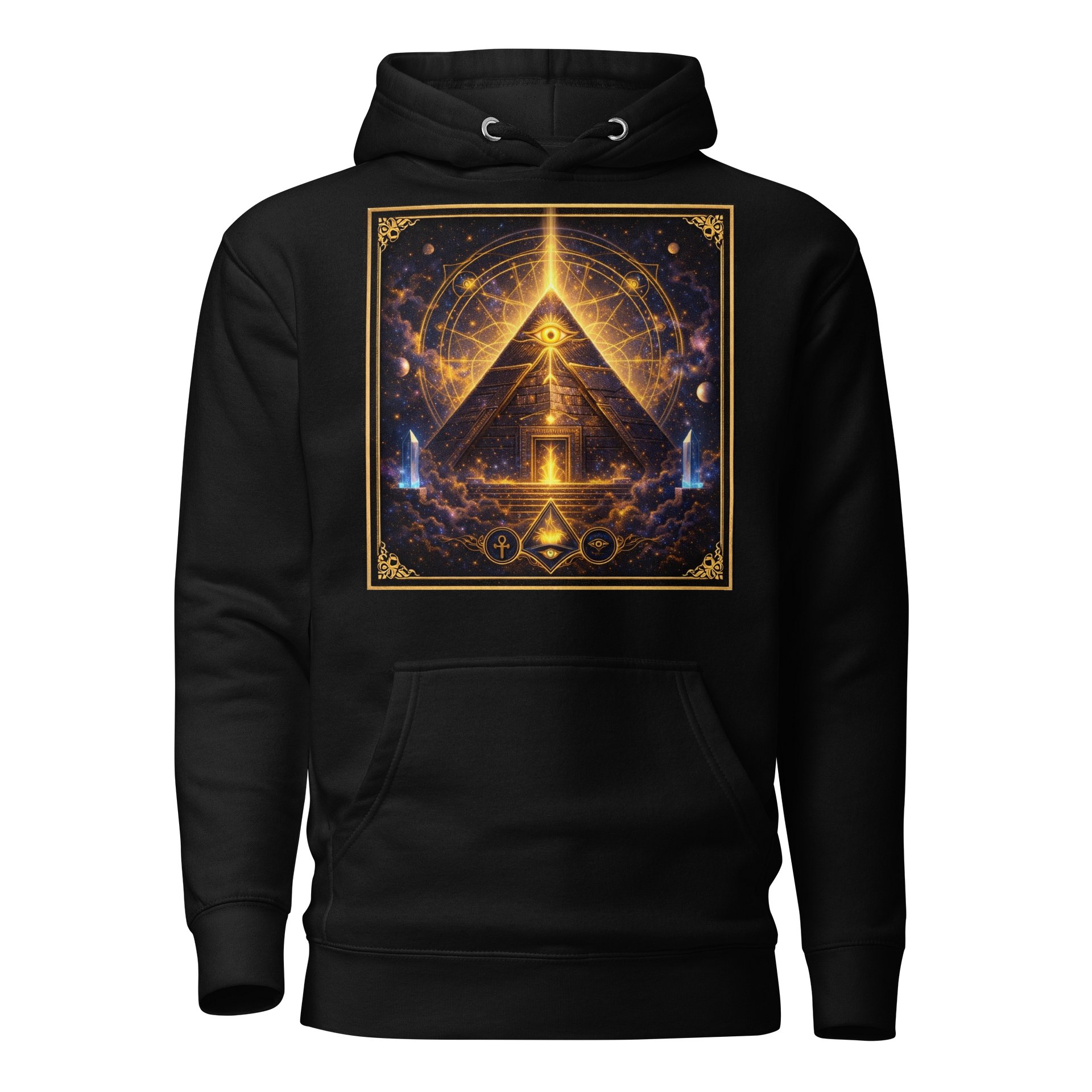 Celestial Eye Glow Pyramid Unisex Hoodie product image (1)