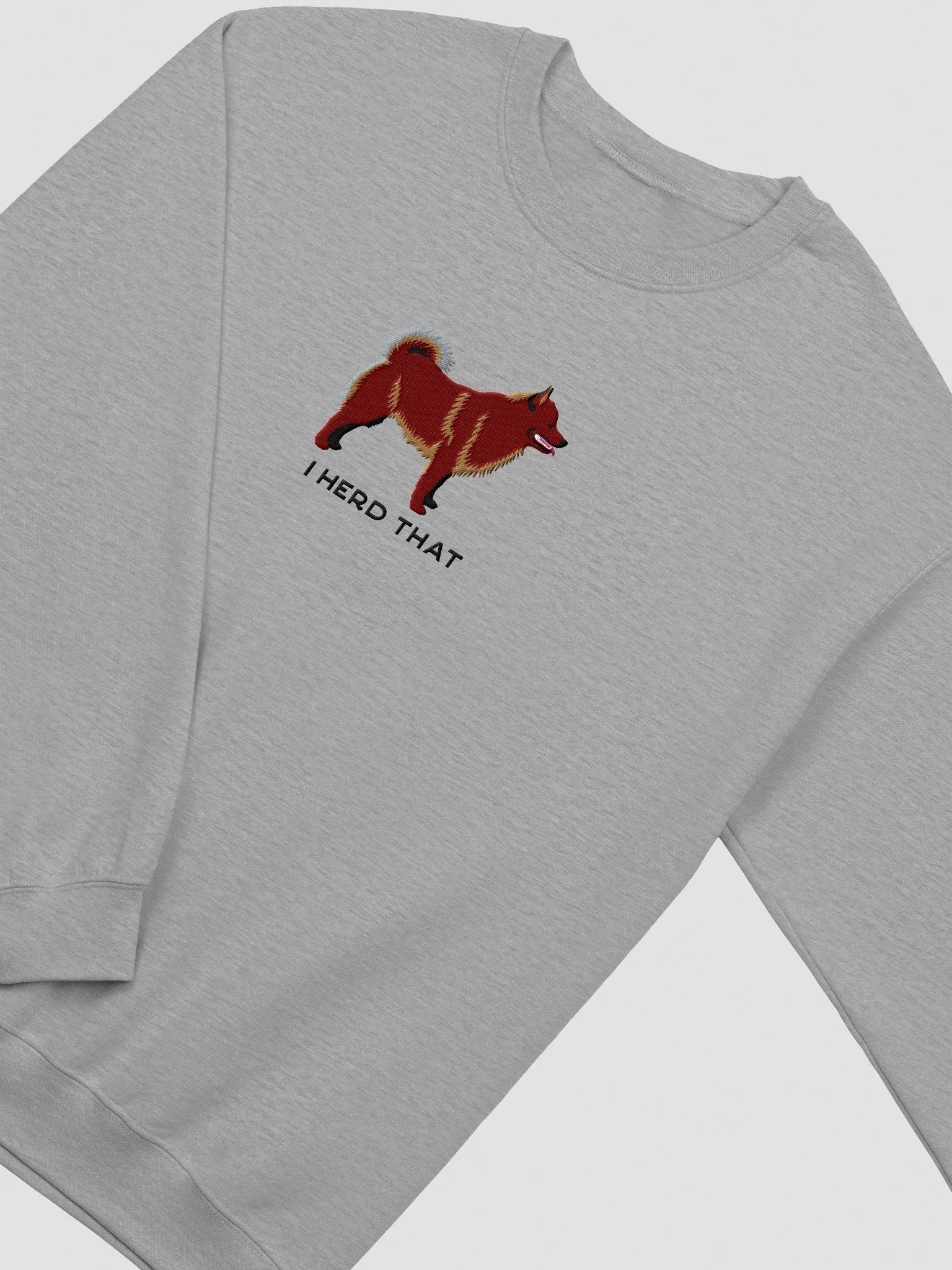 I Herd That Sweatshirt (Embroidered) of a Schipperke(Brown) product image (6)