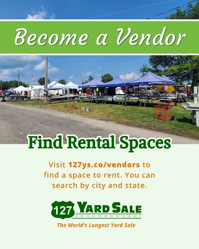 ✨ 𝗔𝘁𝘁𝗲𝗻𝘁𝗶𝗼𝗻 𝗩𝗲𝗻𝗱𝗼𝗿𝘀 ✨

Looking for a place to set up?

Comment 𝐕𝐄𝐍𝐃𝐎𝐑 for more info.

Visit 127ys.co/vendors to find a space ...