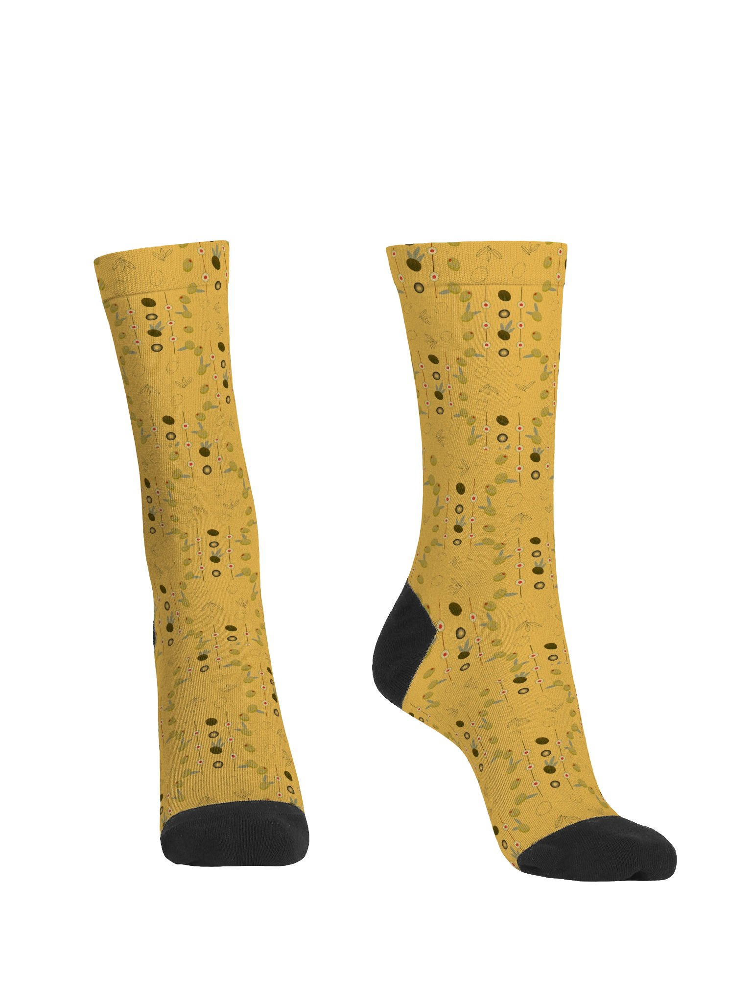 Olive Geometry Premium Sustainable Crew Socks product image (3)