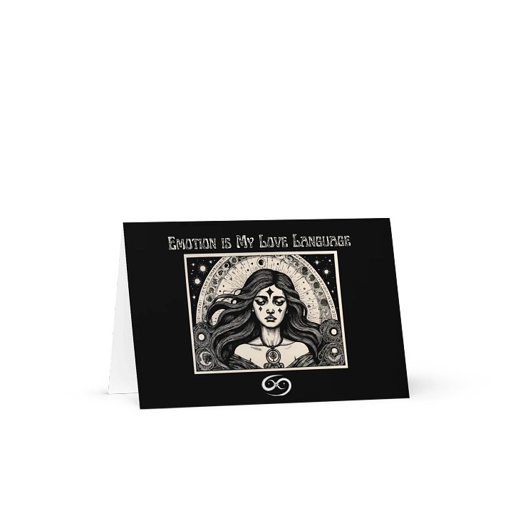 Cancer Zodiac 2025, Emotions are My Love Language, Greeting Card product image (1)