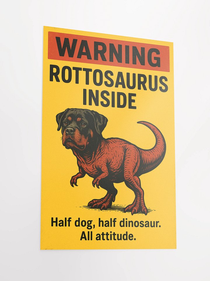WARNING: Rottosaurus Inside. Half dog, half dinosaur. All attitude. product image (6)