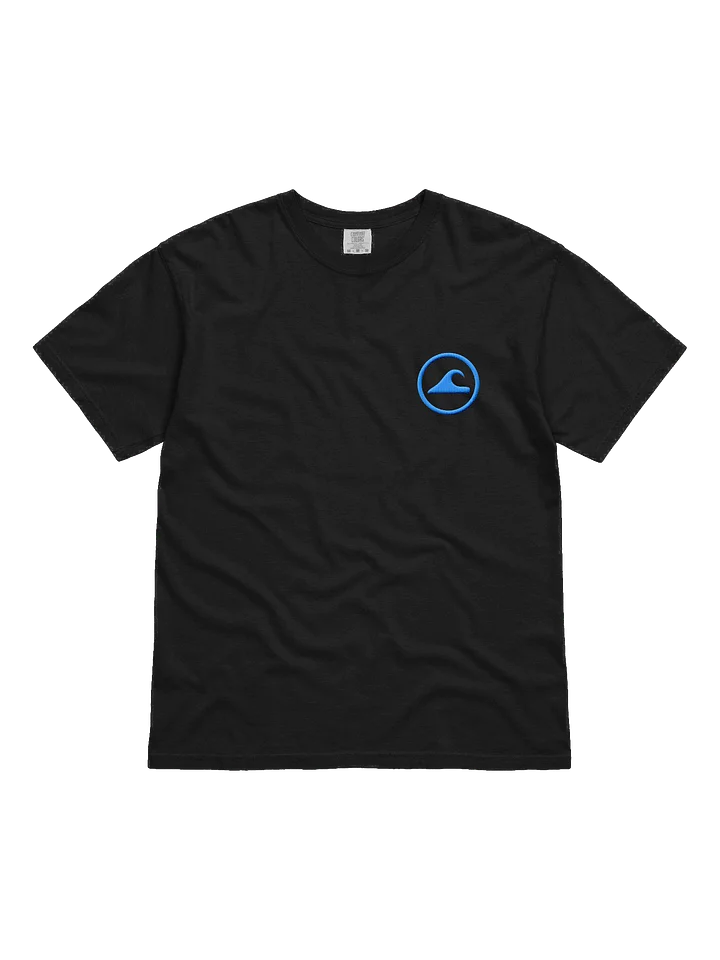 Embroidered Wave Rider Comfort Colors Garment-Dyed Heavyweight T-Shirt (Aurora Blue) product image (1)