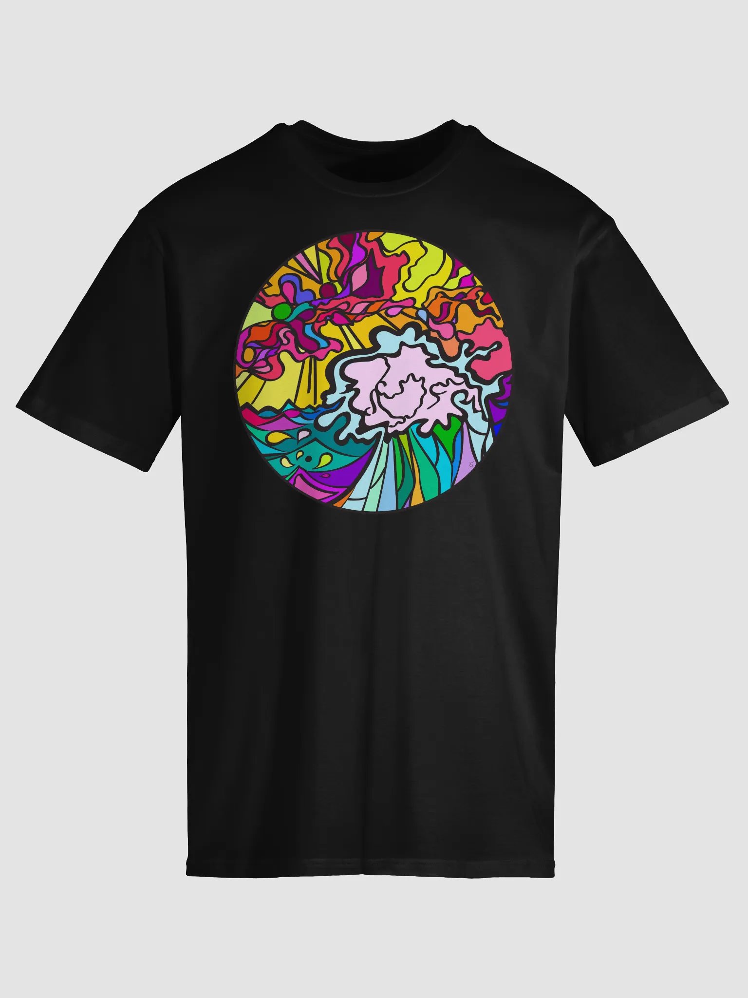 Energetic Swirls Unisex Premium T-Shirt - Wave at Sunset product image (18)