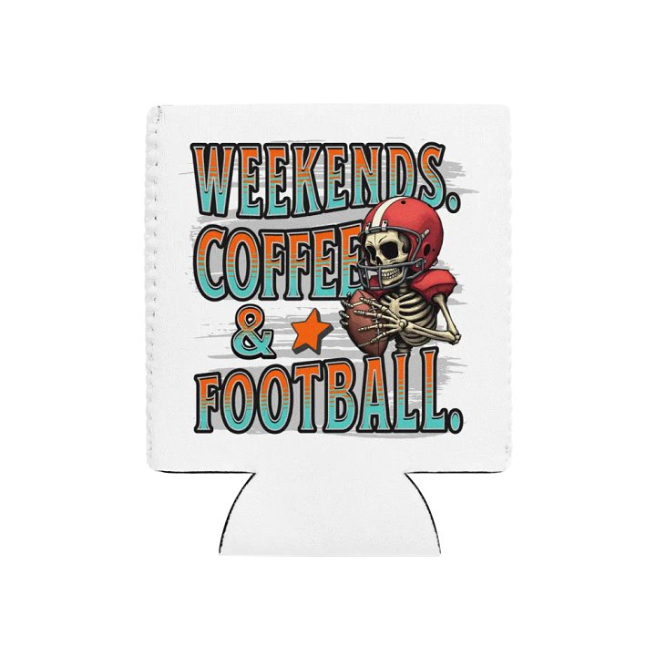 Weekends Coffee And Football Skeleton Vibes Can Cooler product image (1)