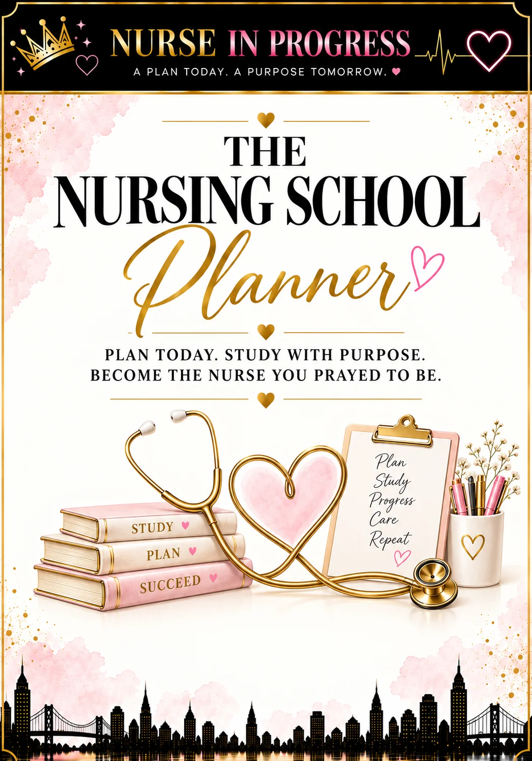 Nurse in Progress — Soft Luxe Nursing Student Planner product image (1)