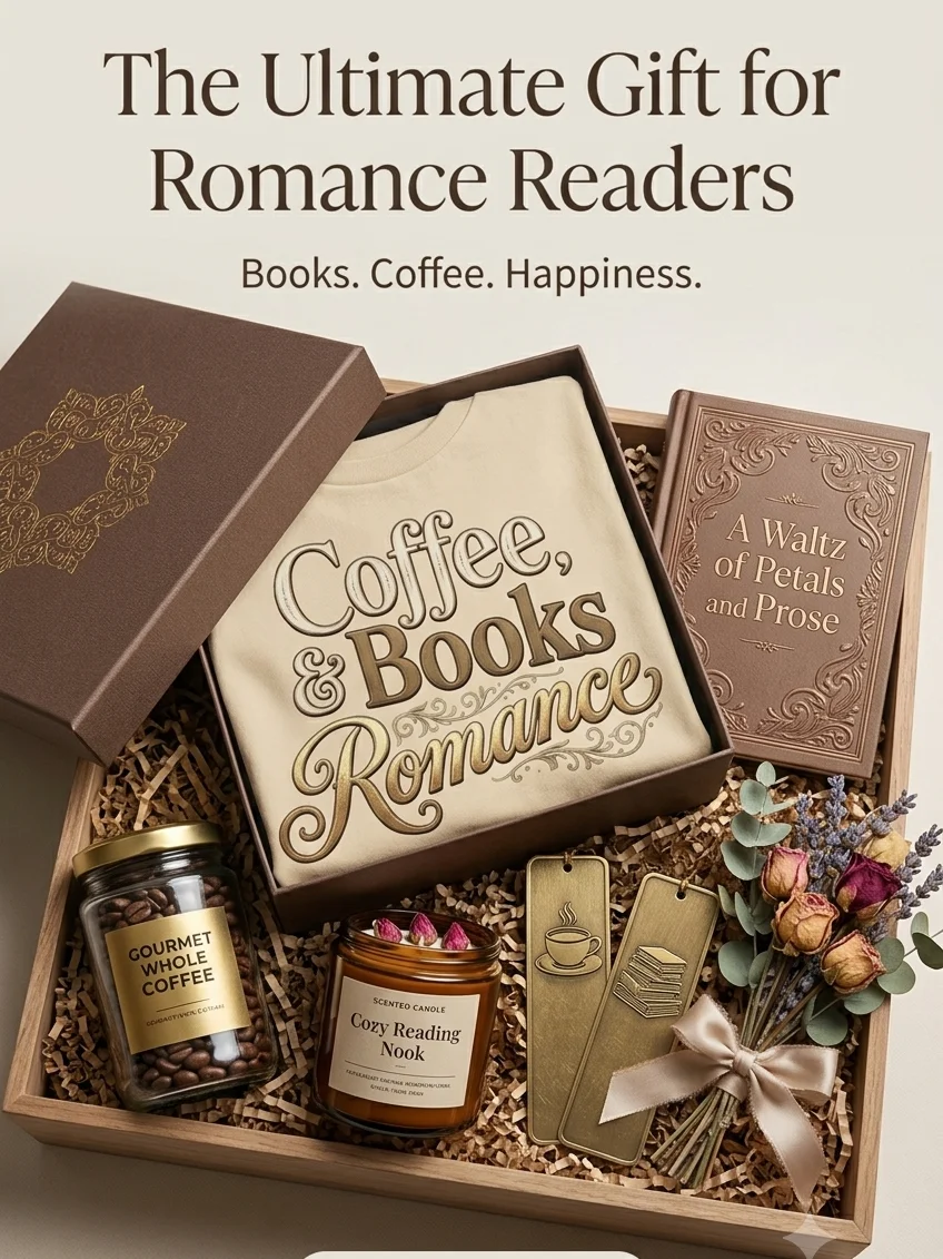 Coffee, Books, & Romance Luxury Vintage Comfort Tee product image (5)