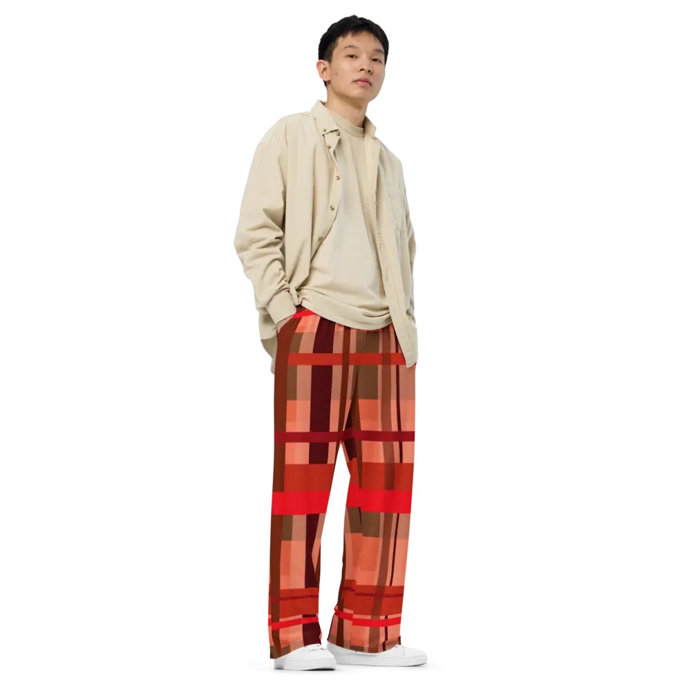 Fall Plaid Wideleg Pants product image (3)