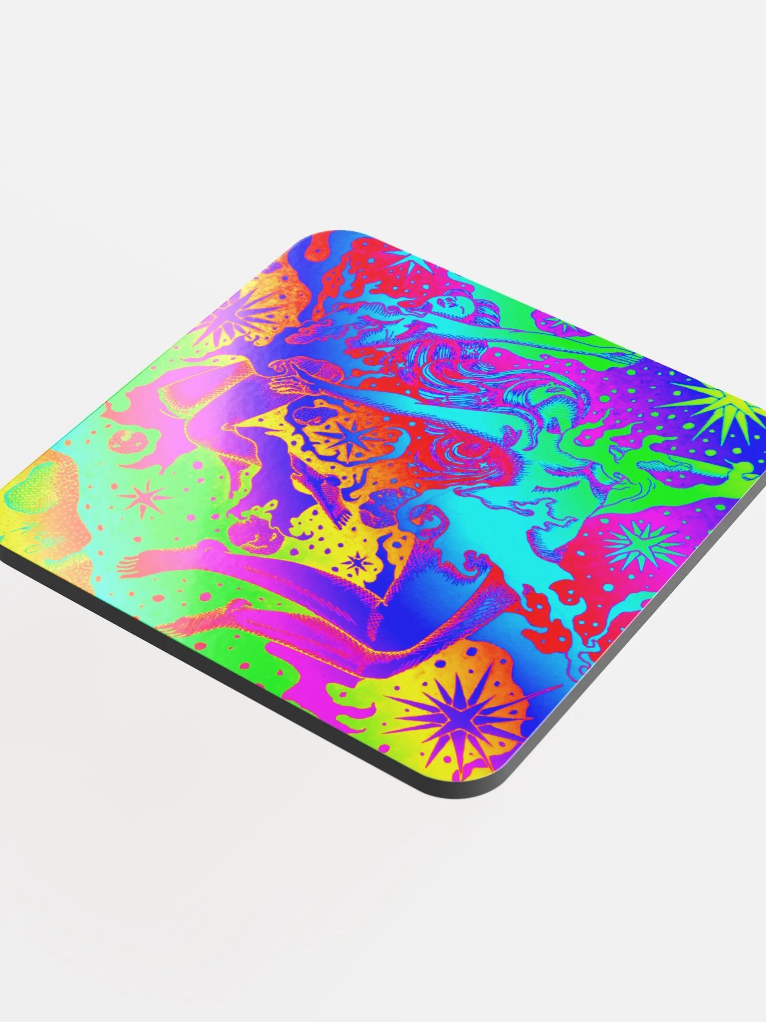Limited edition Full Rainbow Gemini Zodiac coaster product image (4)