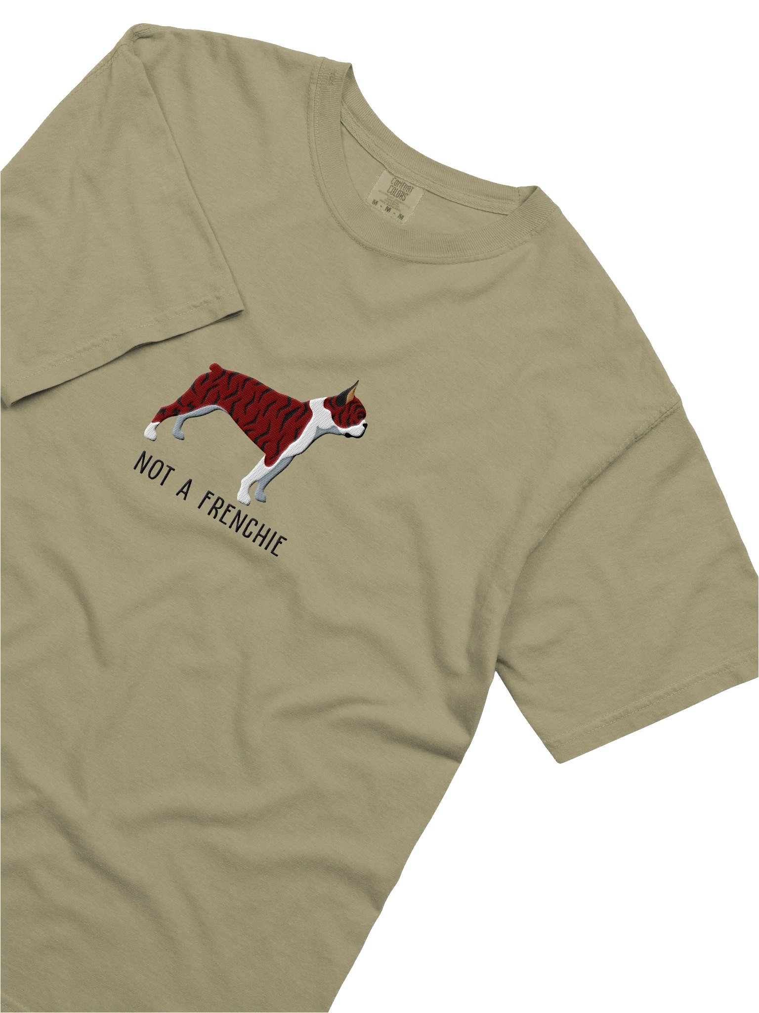 Not a Frenchie T-Shirt(Embroidered) of a Boston Terrier(Brindle) product image (8)