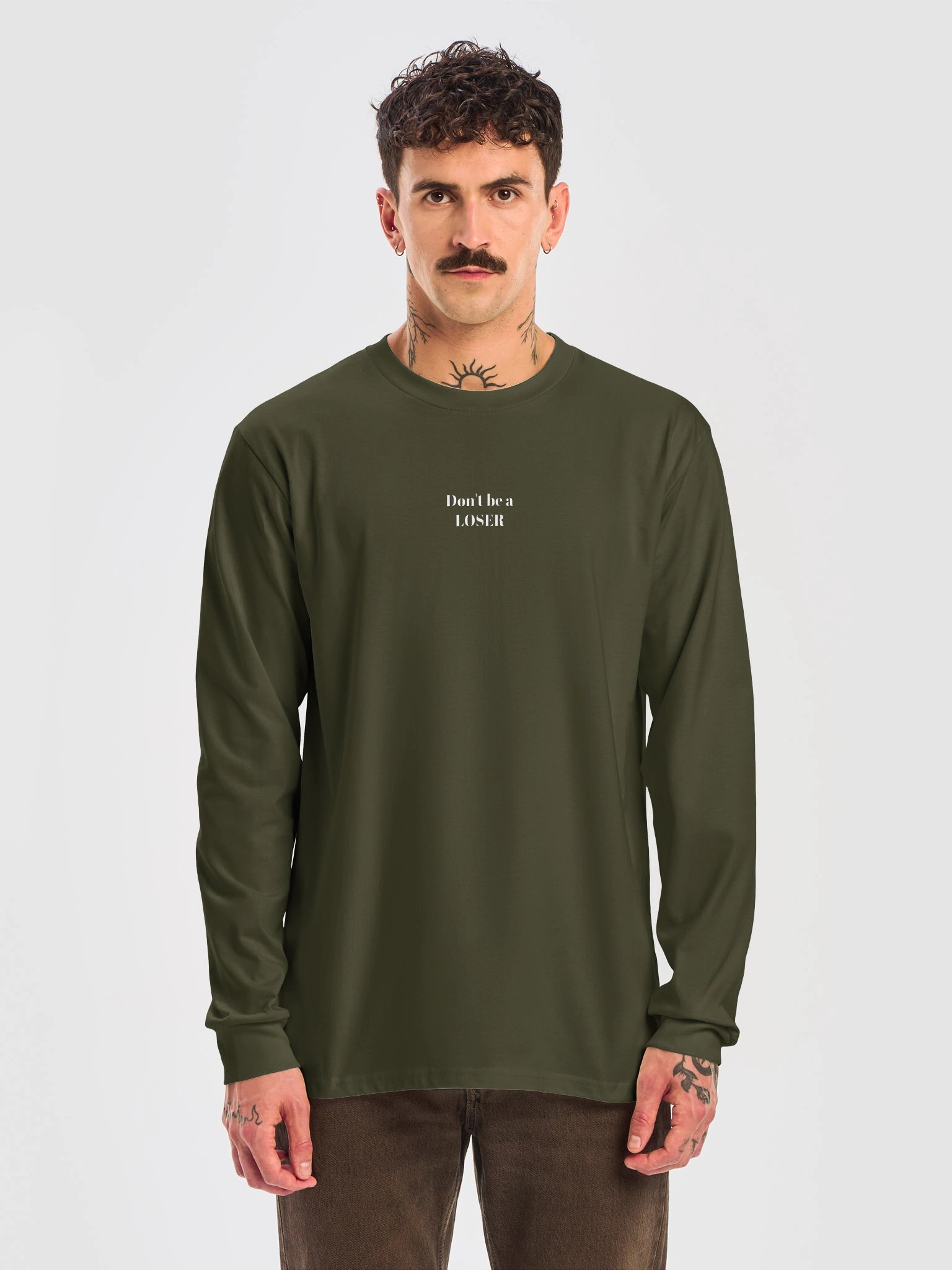 Unisex cotton Long sleeve (army green) product image (5)