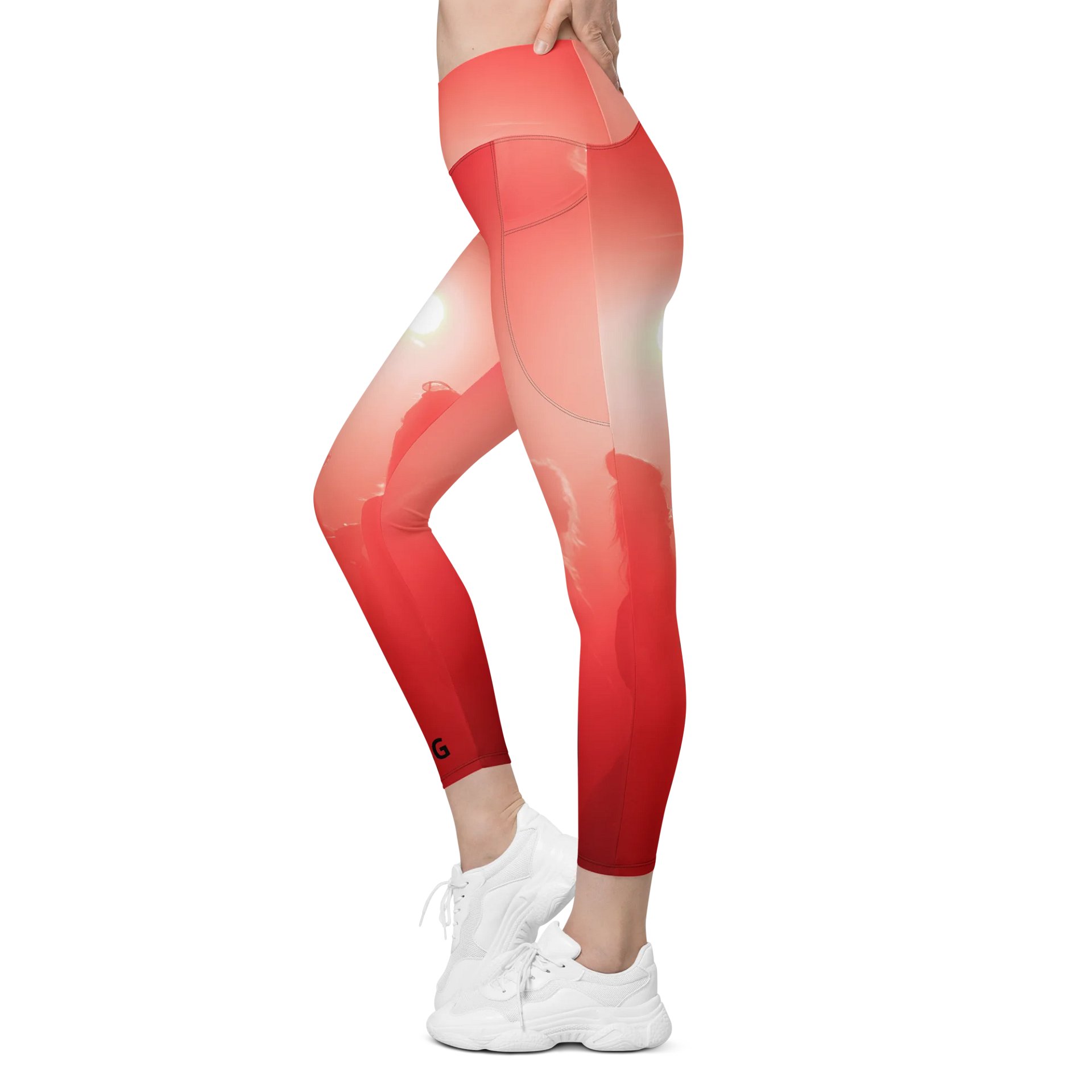 'Girls Are Down' Crossover Leggings with Pockets product image (4)