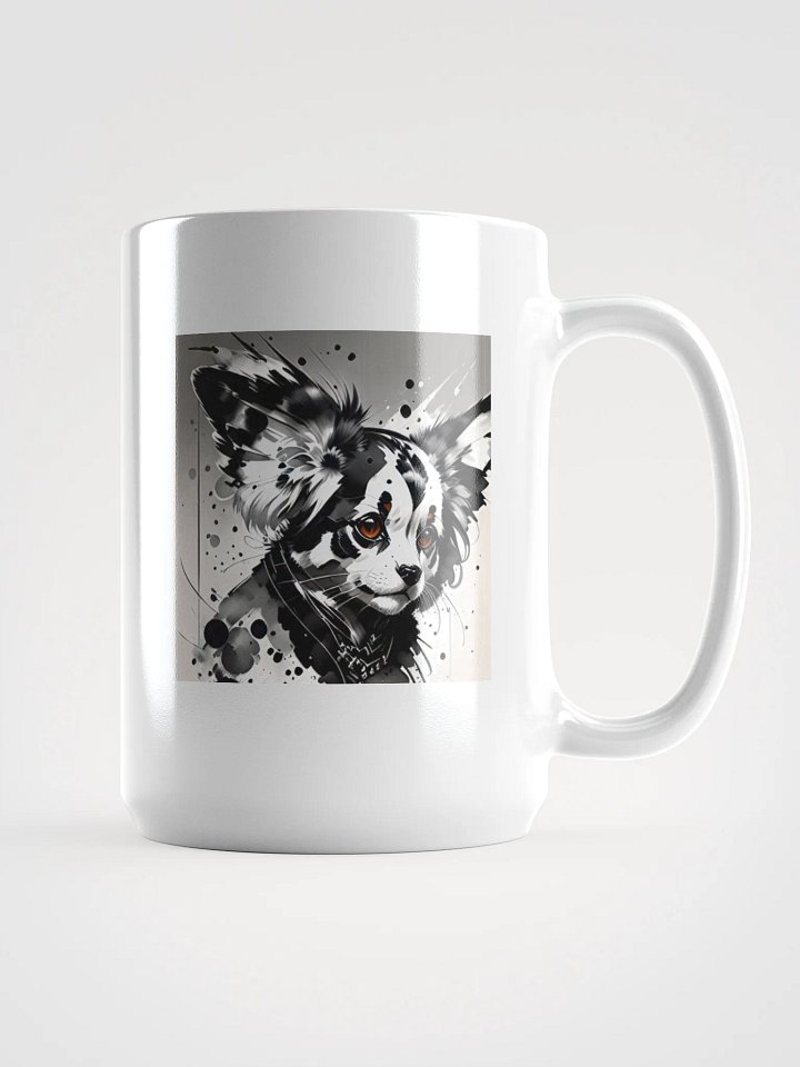 Whimsical Dog Sketch White Glossy Mug product image (1)