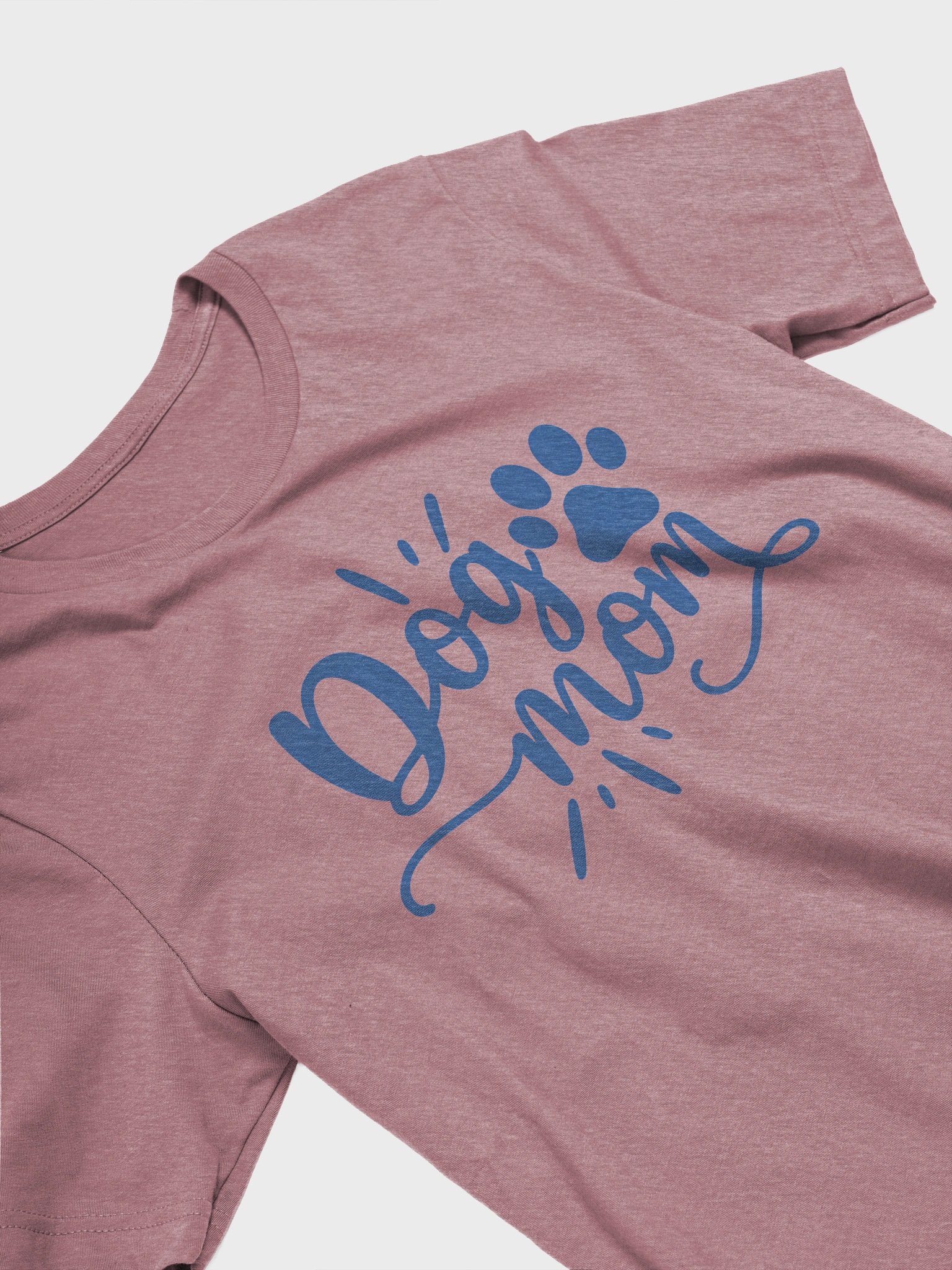 Dog Mom T-Shirt with Paw Print | Handwritten Pet Lover Tee | Cute Gift for Dog Moms product image (2)