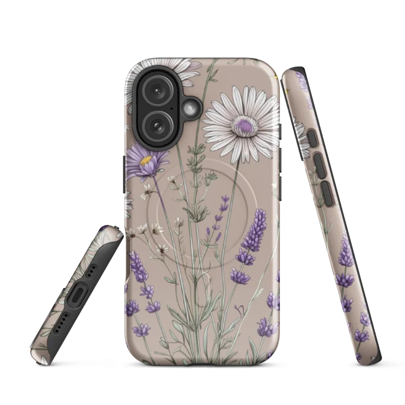 Floral Harmony Tough MagSafe® iPhone® 14, 15, 16, 17, Pro, Pro Max, Plus Cases. product image (3)
