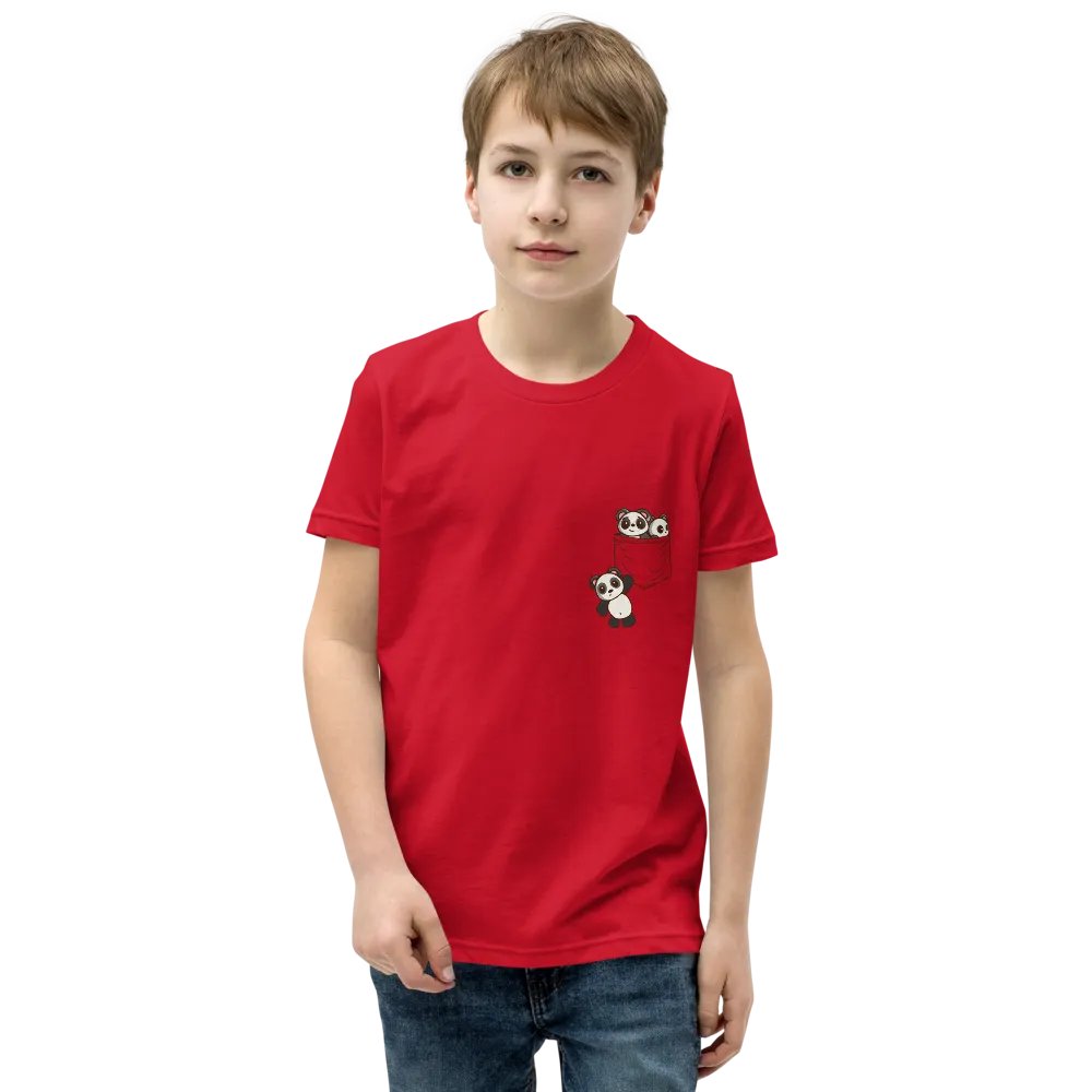 Pocket Of Pandas Youth Short Sleeve T-Shirt product image (1)