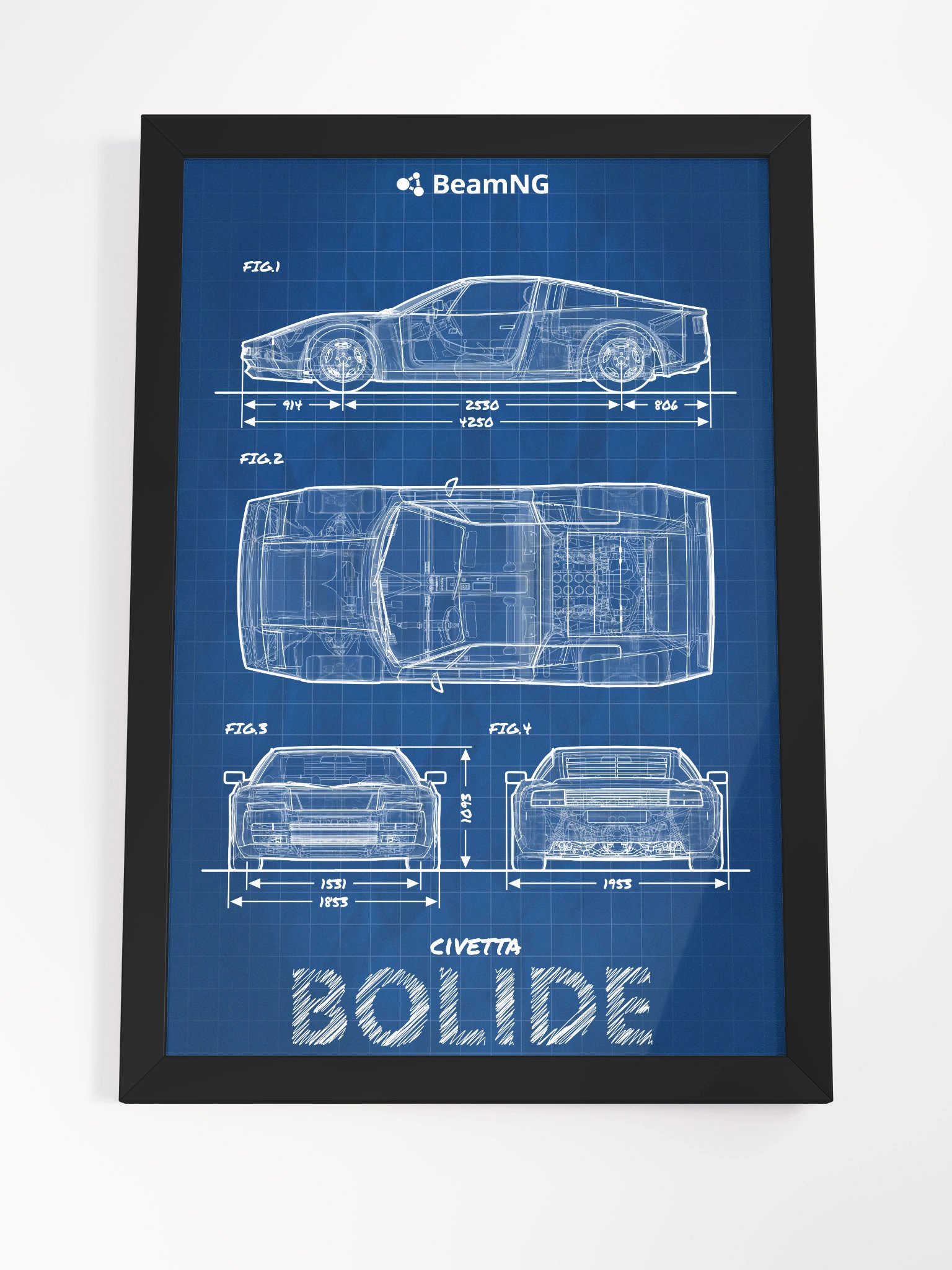 Framed Poster: Civetta Bolide Blueprint product image (11)