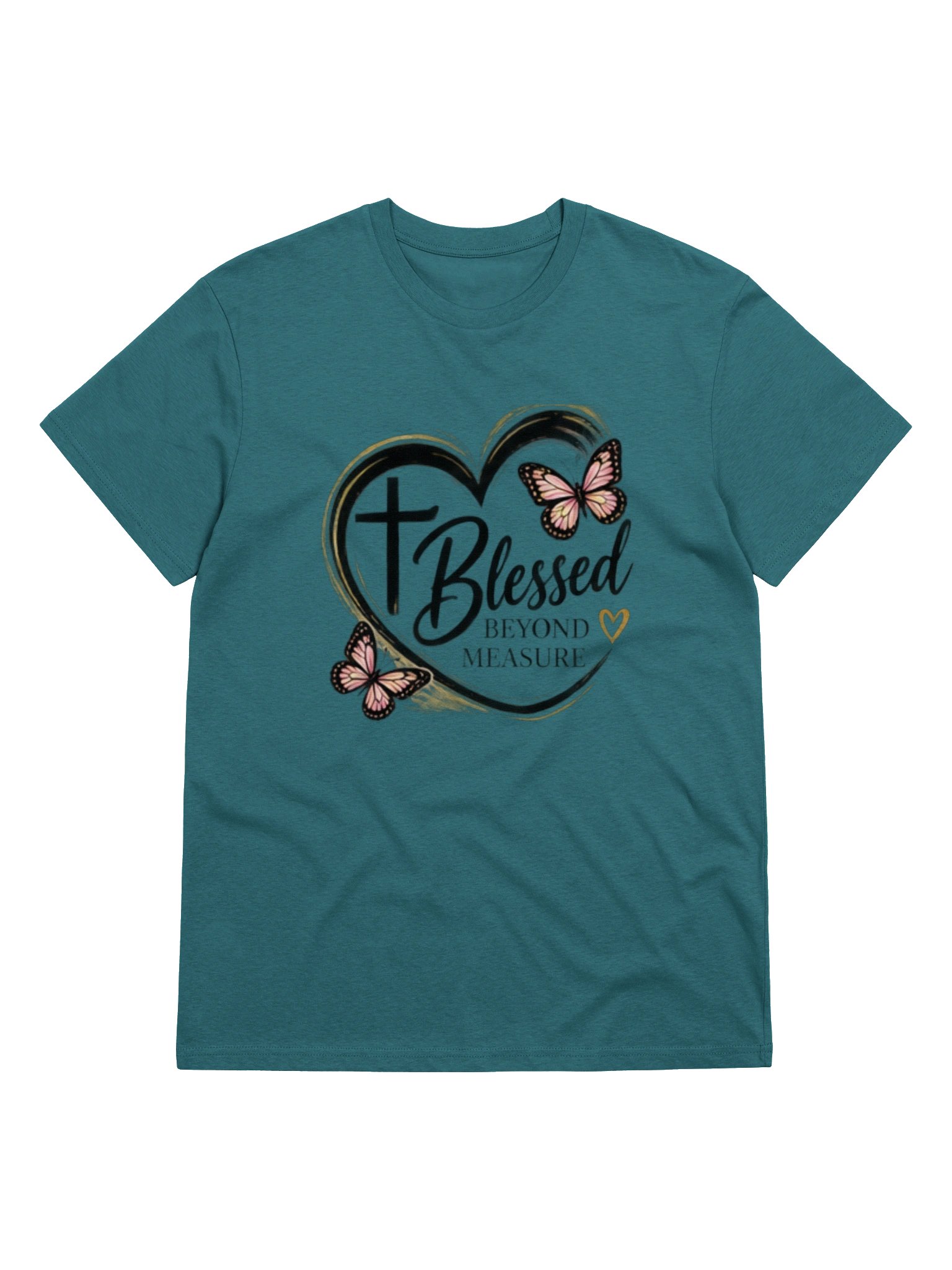 Blessed Beyond Measure Heart Christian Tee product image (5)