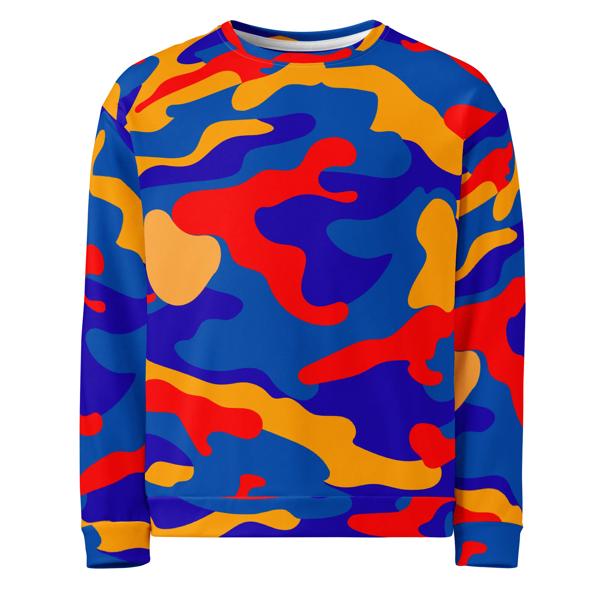Camo Sweatshirt – Bold Multi-Color Crewneck product image (1)