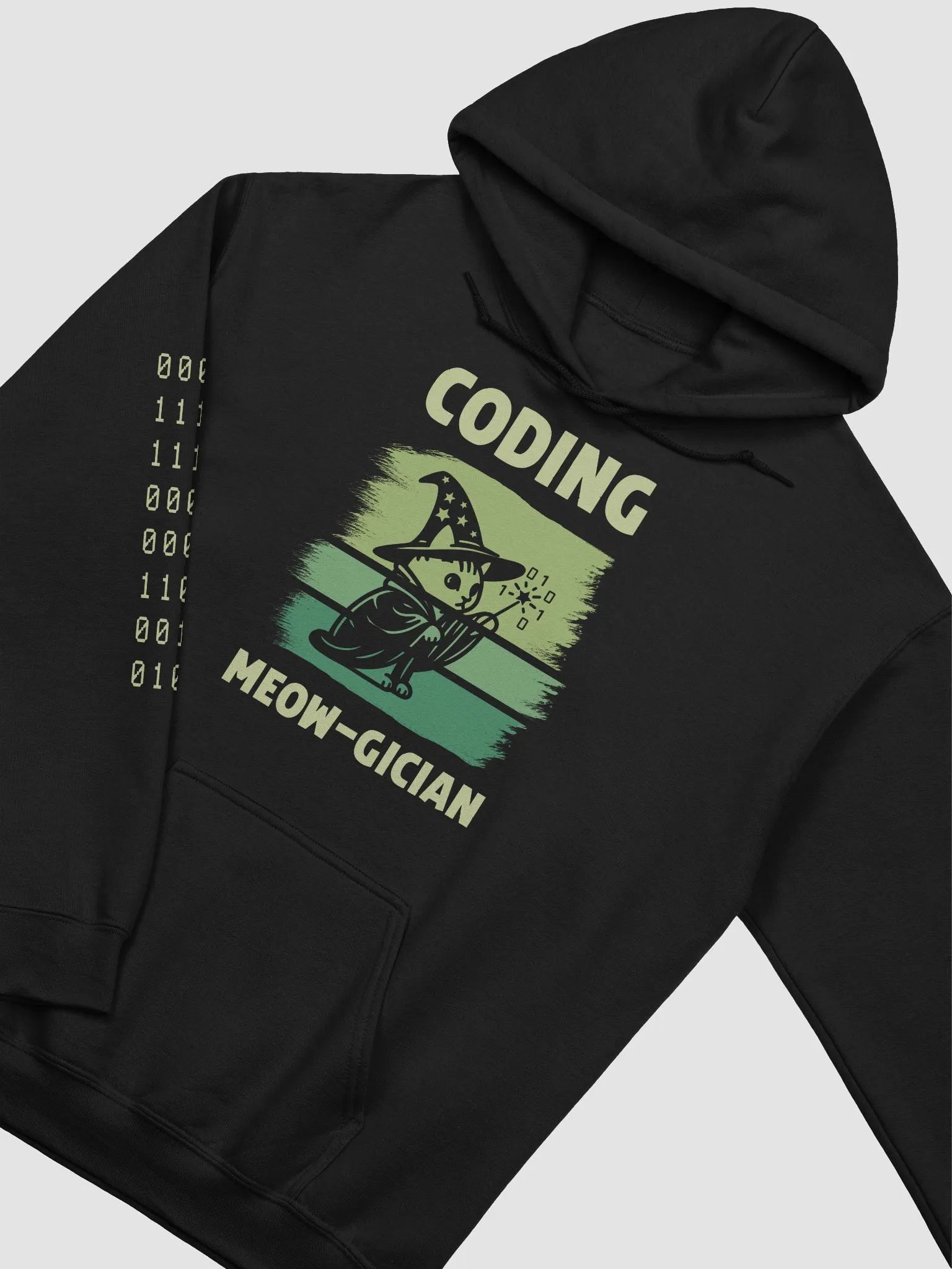 "Coding Meow-gician" Wizard Cat Funny Hoodie product image (2)