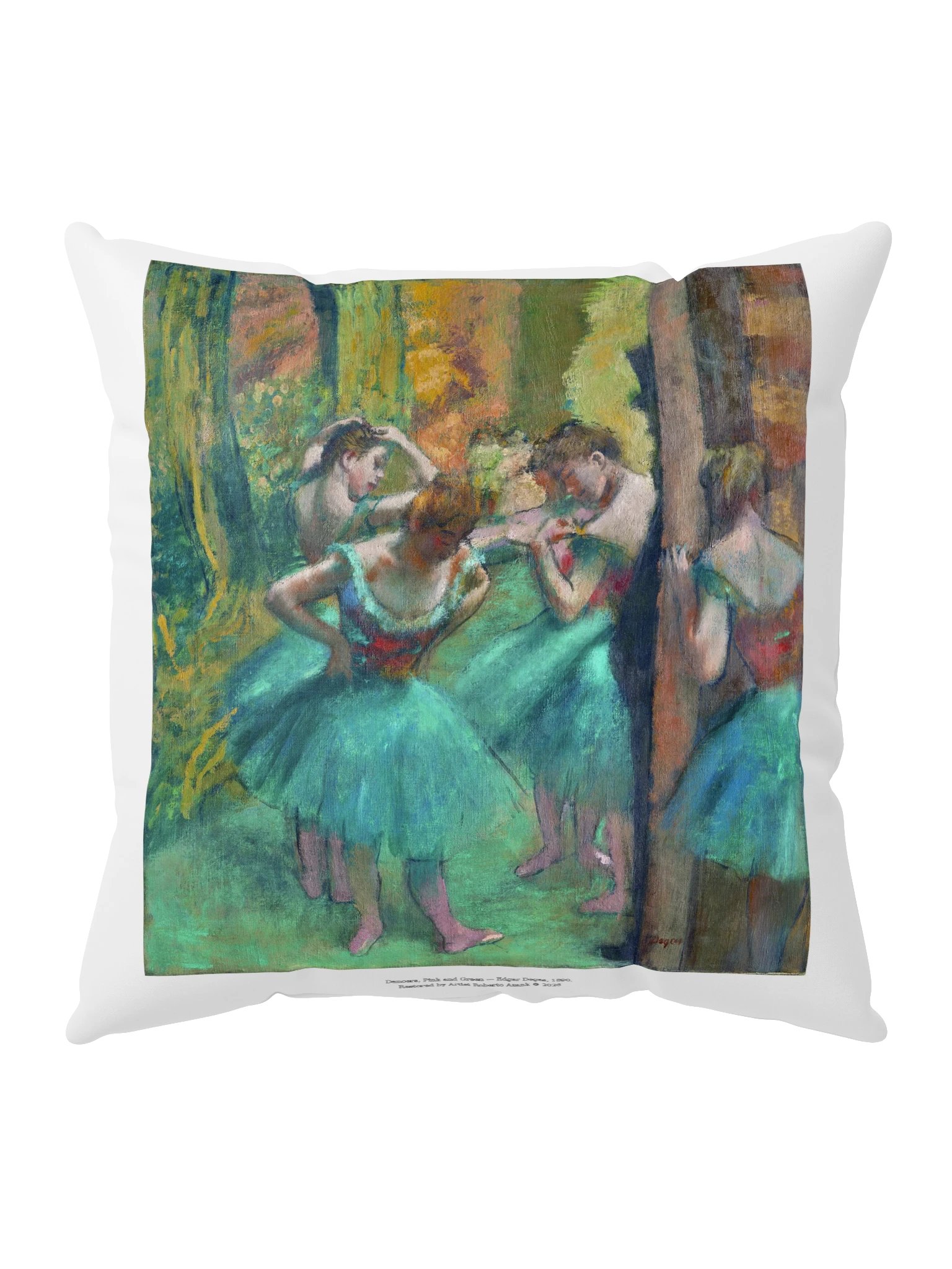 Dancers, Pink and Green — Pillow product image (5)