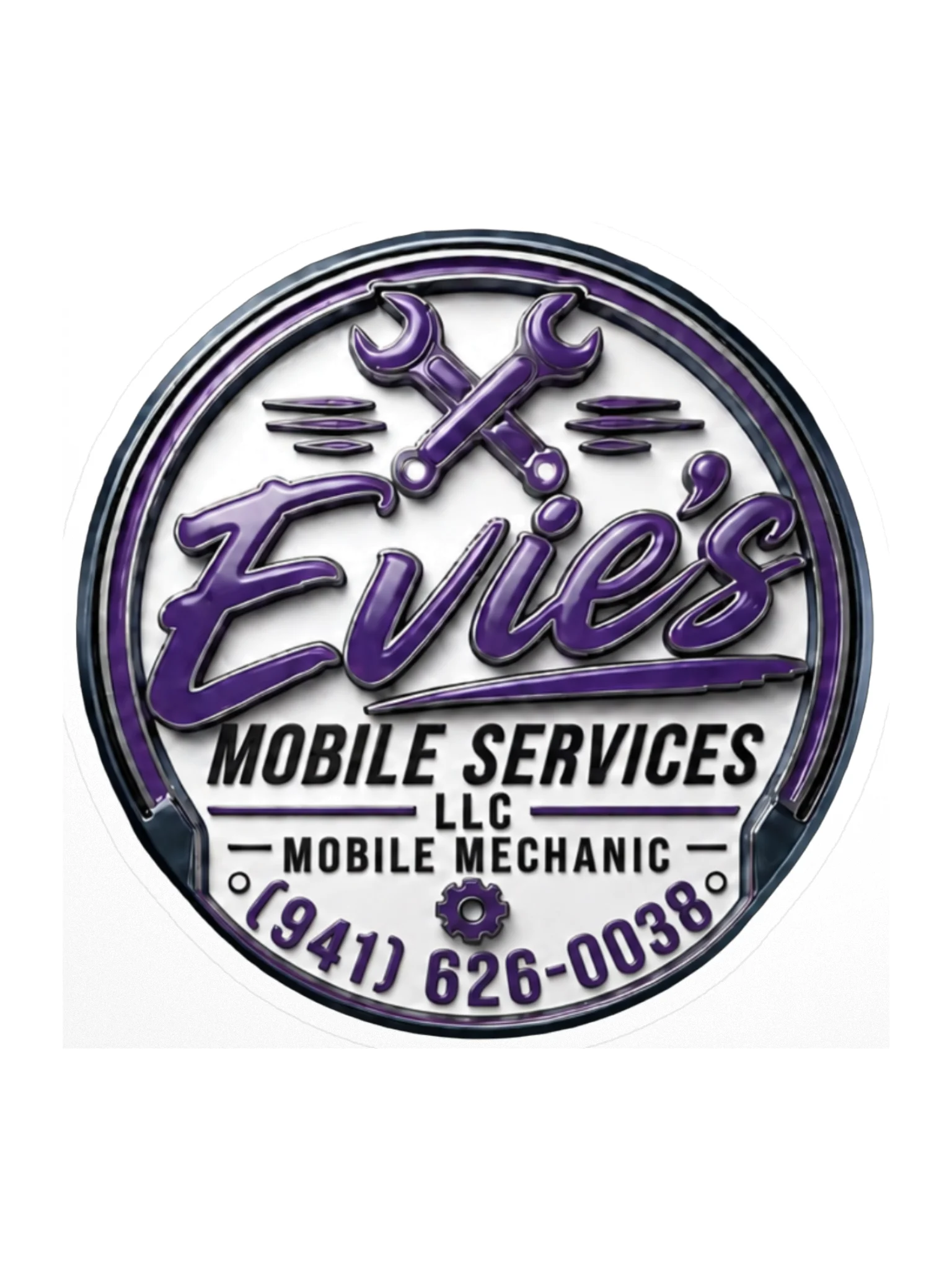 Evie’s Mobile Mechanics Logo Kiss Cut Sticker product image (1)