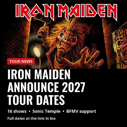 Up the Irons. 🤘 (Canada: up the one Iron.)

Iron Maiden just cancelled their year off. Sixteen North American shows in April ...