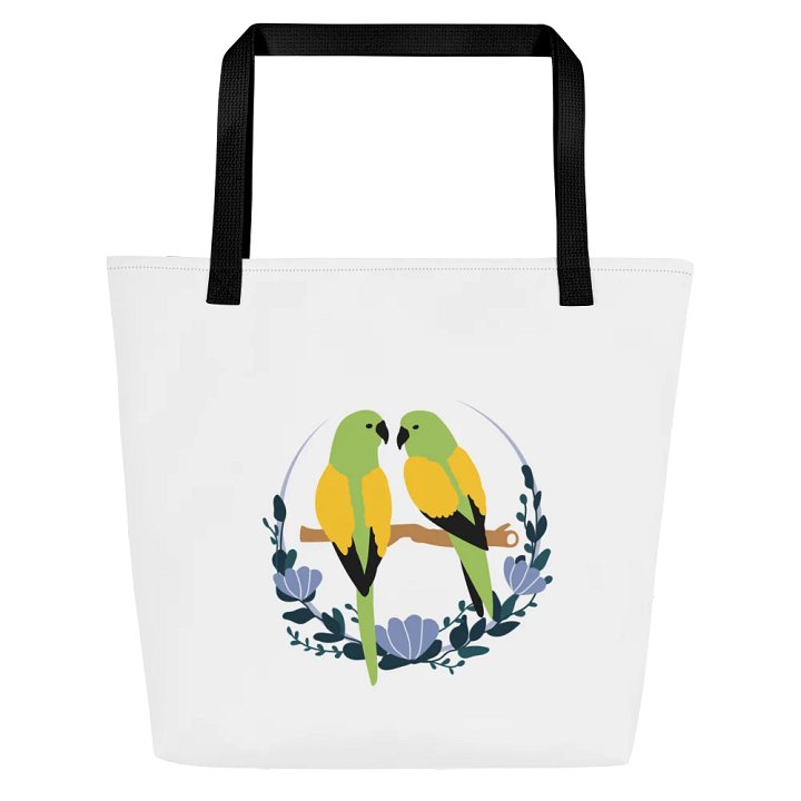 Floral Parrot Paradise Large Tote Bag product image (2)