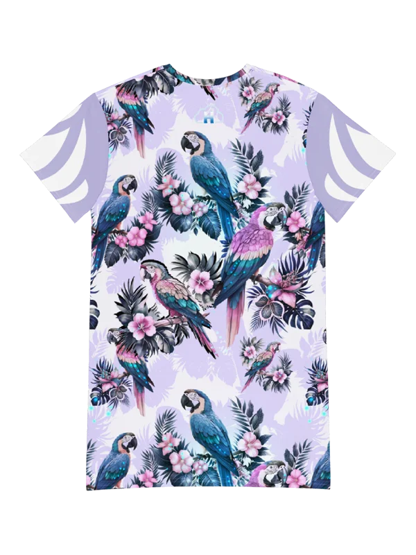 Elysian Birds-T shirt dress purple product image (3)