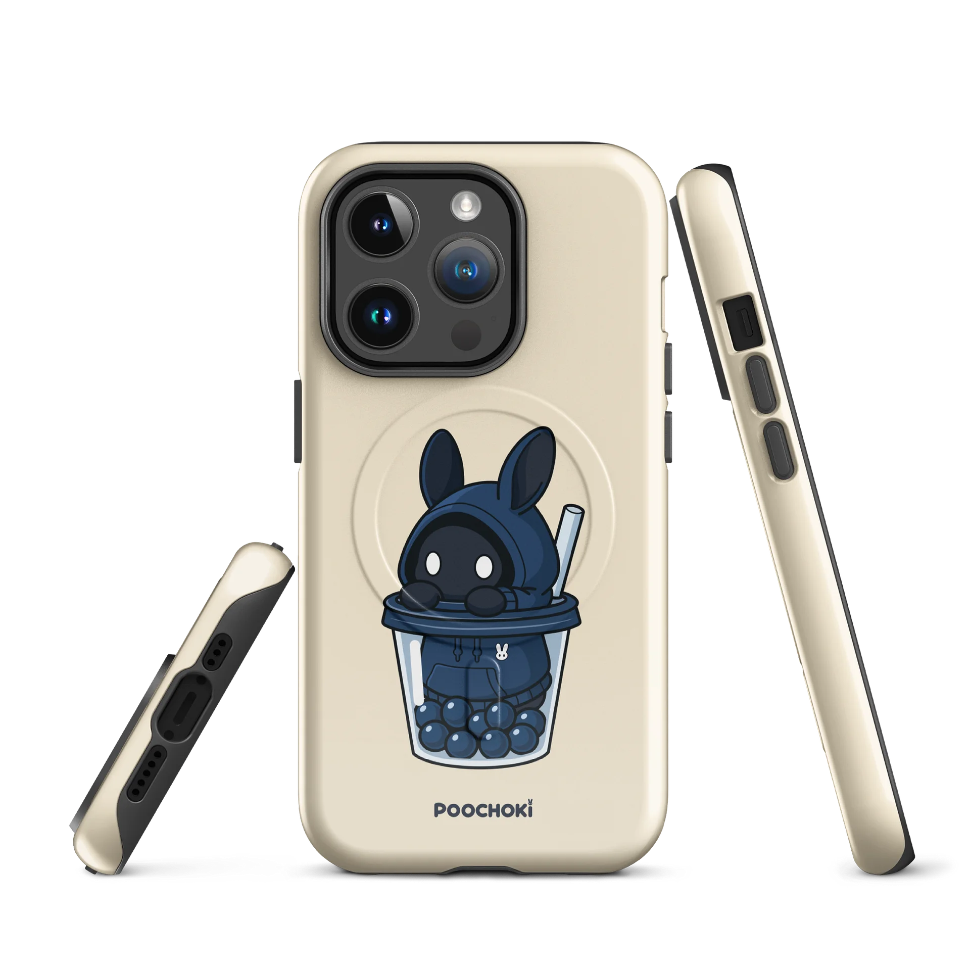 Poochoki Blue Bubble Tea MagSafe iPhone Case product image (1)