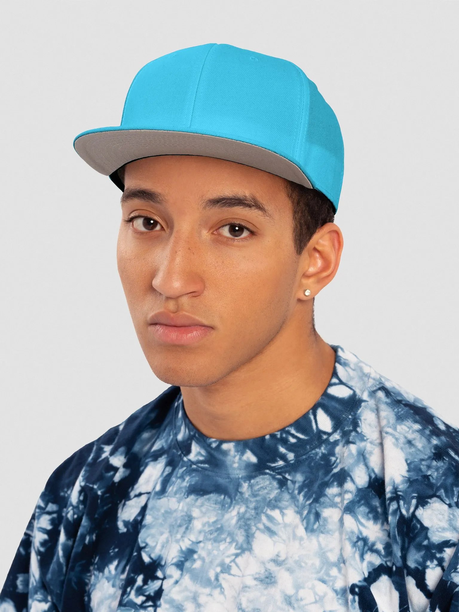 Wool Blend Snapback Cap with Embroidered Zenith Mountain Peak Design product image (6)