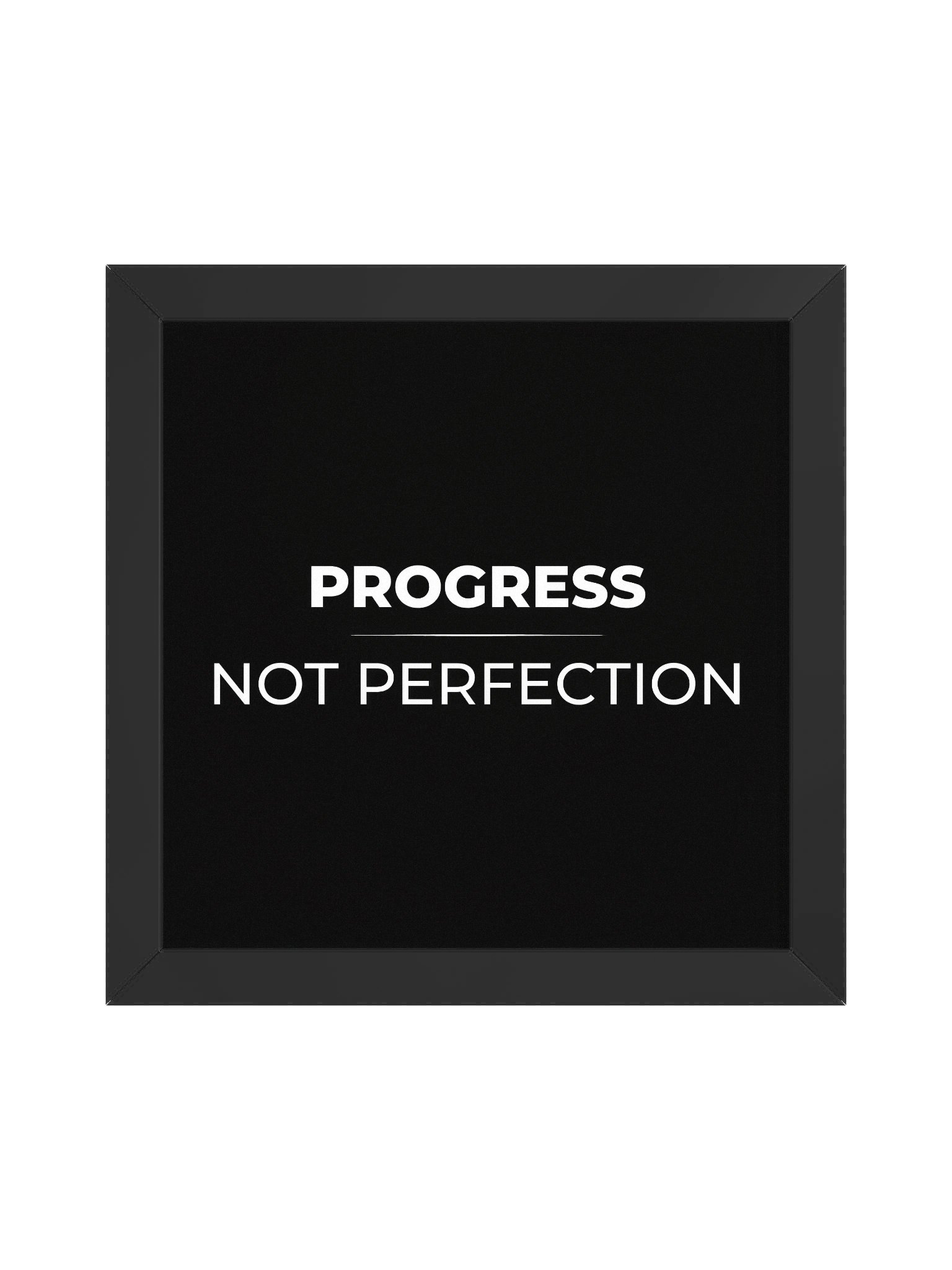 Framed Reminder - Progress. Not Perfection - Black Canvas & Frame product image (1)