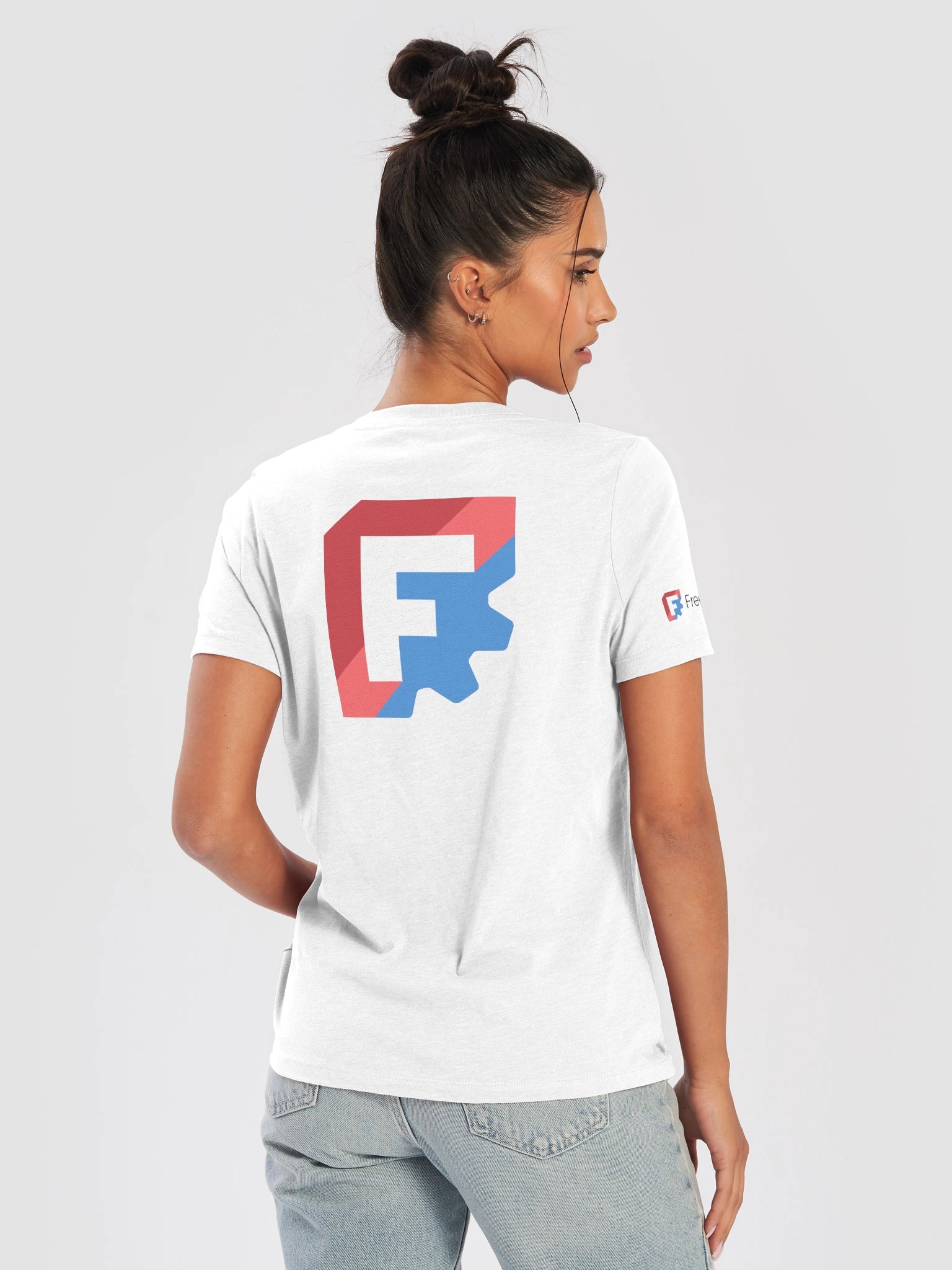 FreeCAD Logo Shirt - Ladies' Cut - White product image (1)