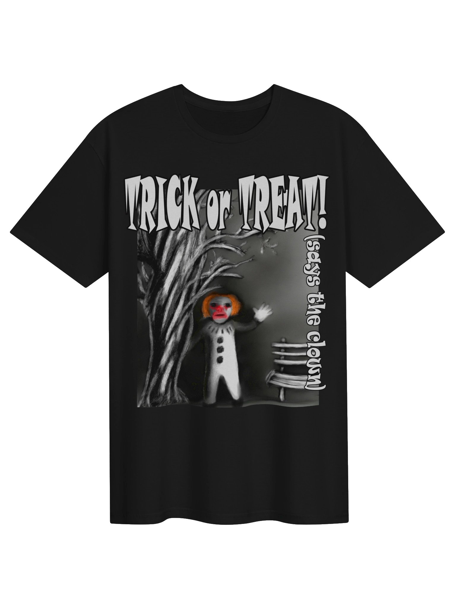 Clown "Trick or Treat" T-Shirt. Unisex Gildan Softstyle T-Shirt product image (1)