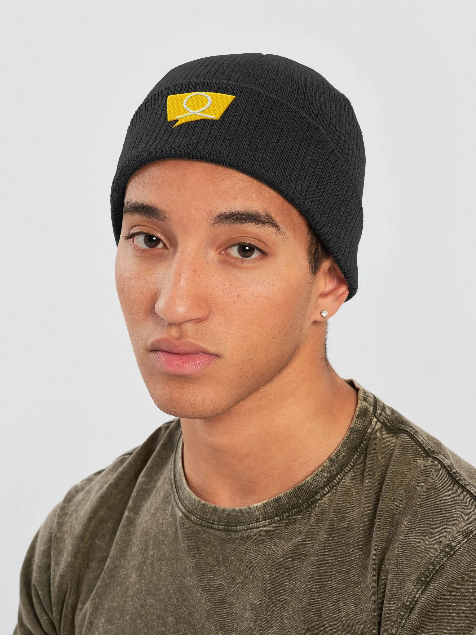 CoasterTalk ribbed Beanie aus Bio-Baumwolle mit gesticktem CoasterTalk Logo product image (2)