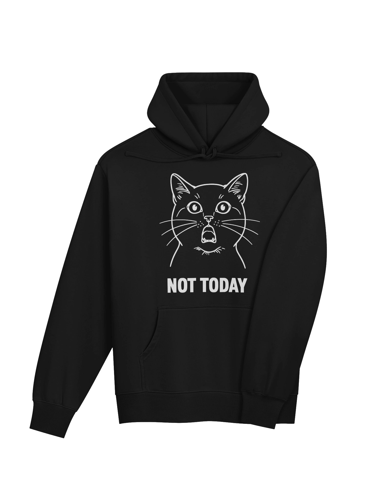 Black Cat Not Today – Funny Cat Hoodie – Dark Edition product image (8)
