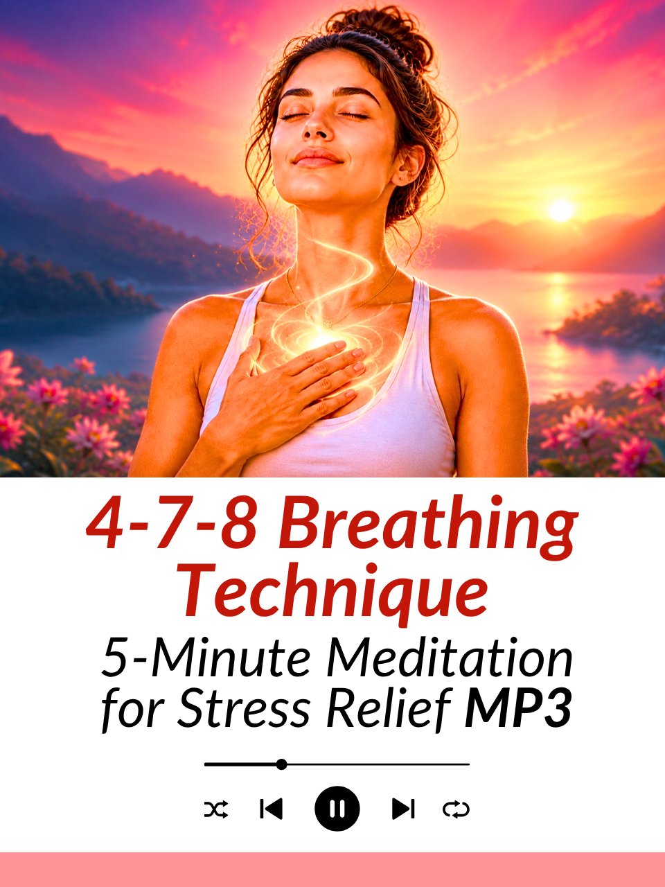 4-7-8 Breathing Technique — 5-Minute Breathing Meditation for Stress Relief | MP3 Download product image (1)