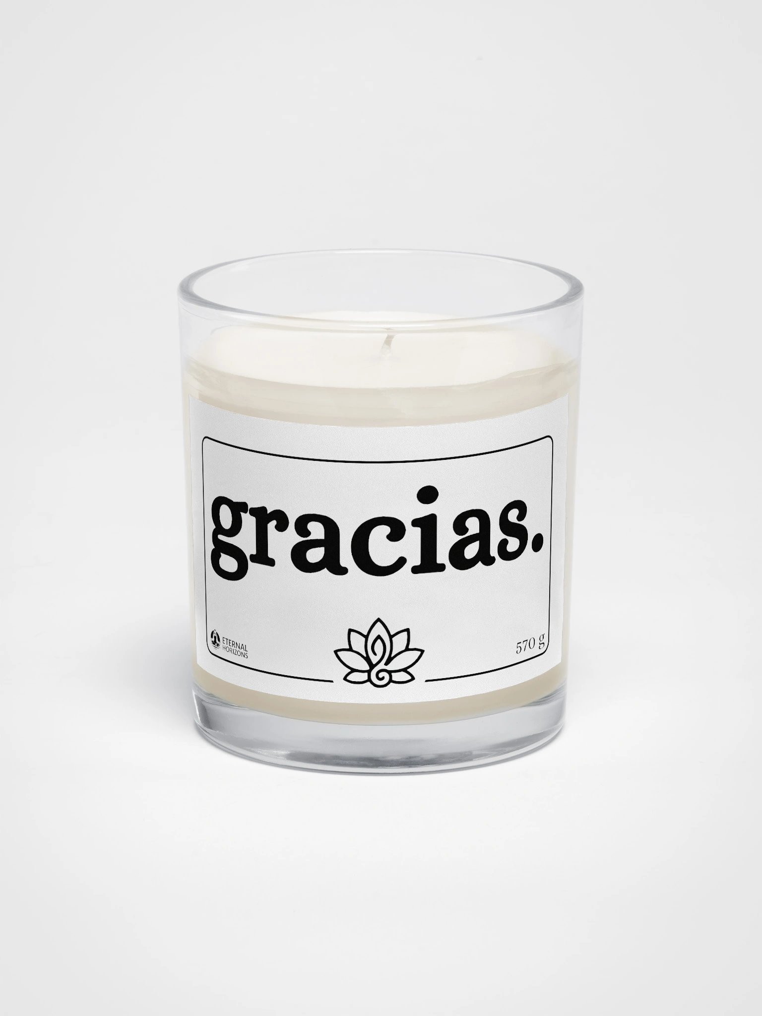 Vela de cera de soja "gracias." product image (1)