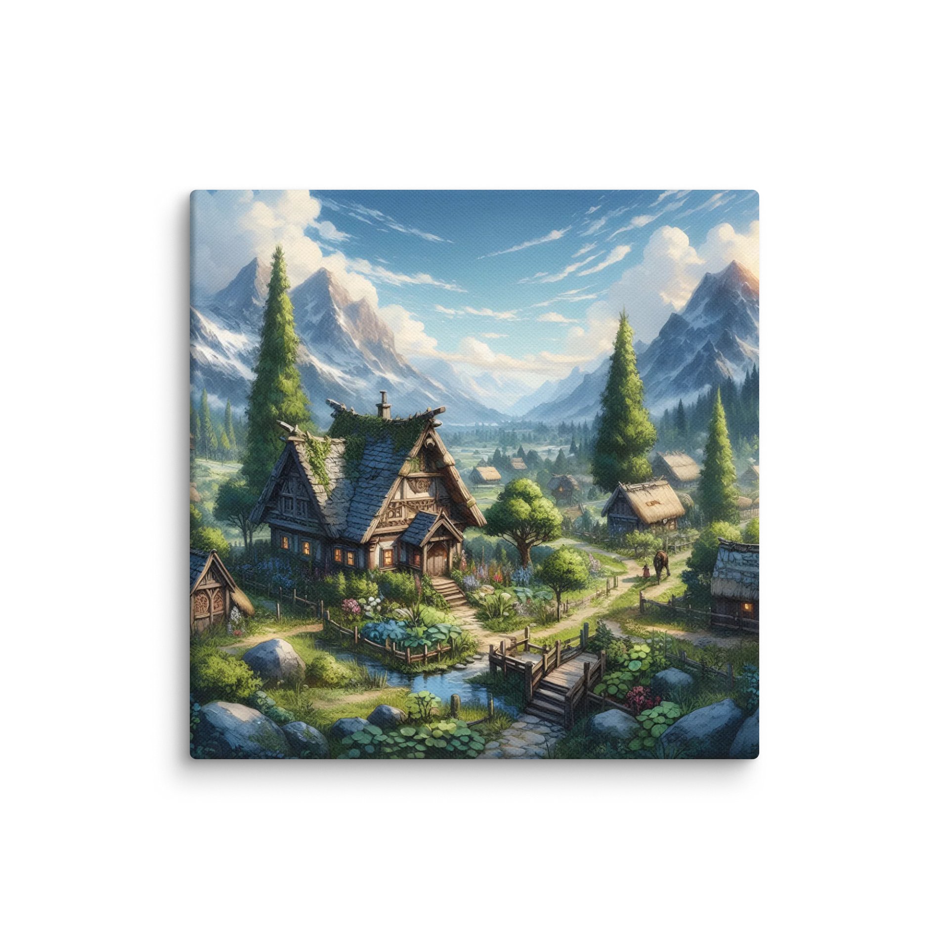 Enchanting Mountain Village Canvas product image (1)